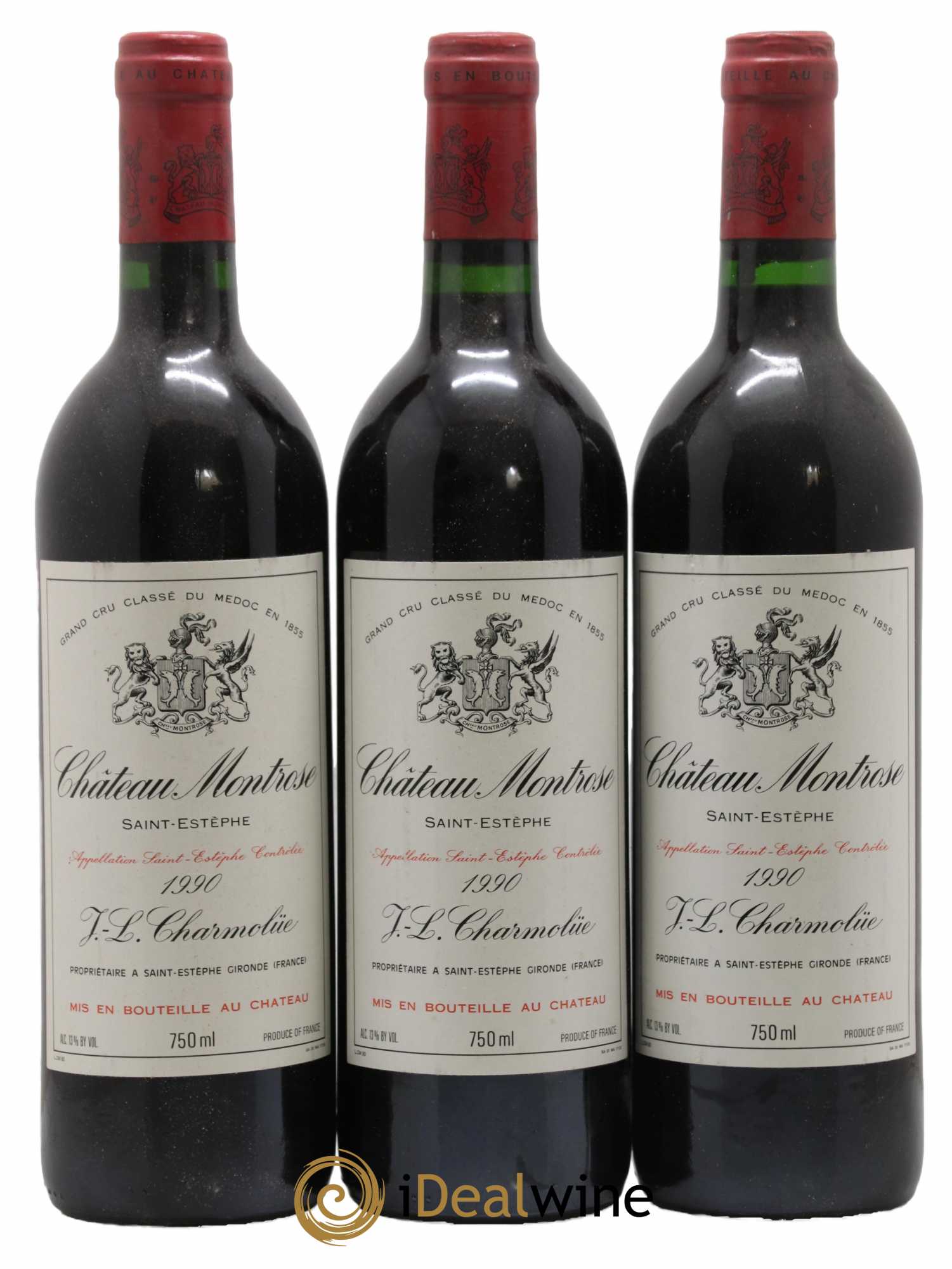 Château Montrose 2ème Grand Cru Classé 1990 - Lot de 3 bouteilles - 0