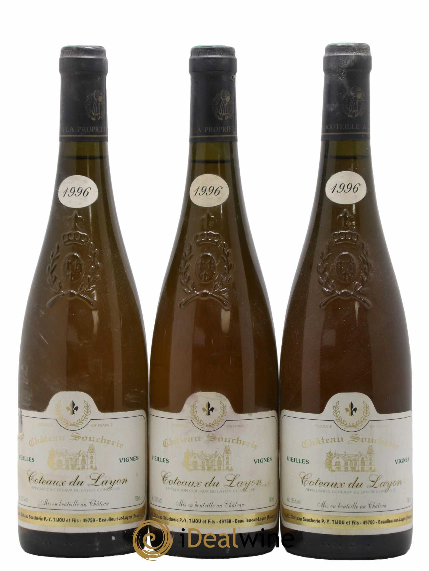 Coteaux du Layon Vieilles Vignes Château Soucherie 1996 - Lotto di 3 bottiglie - 0