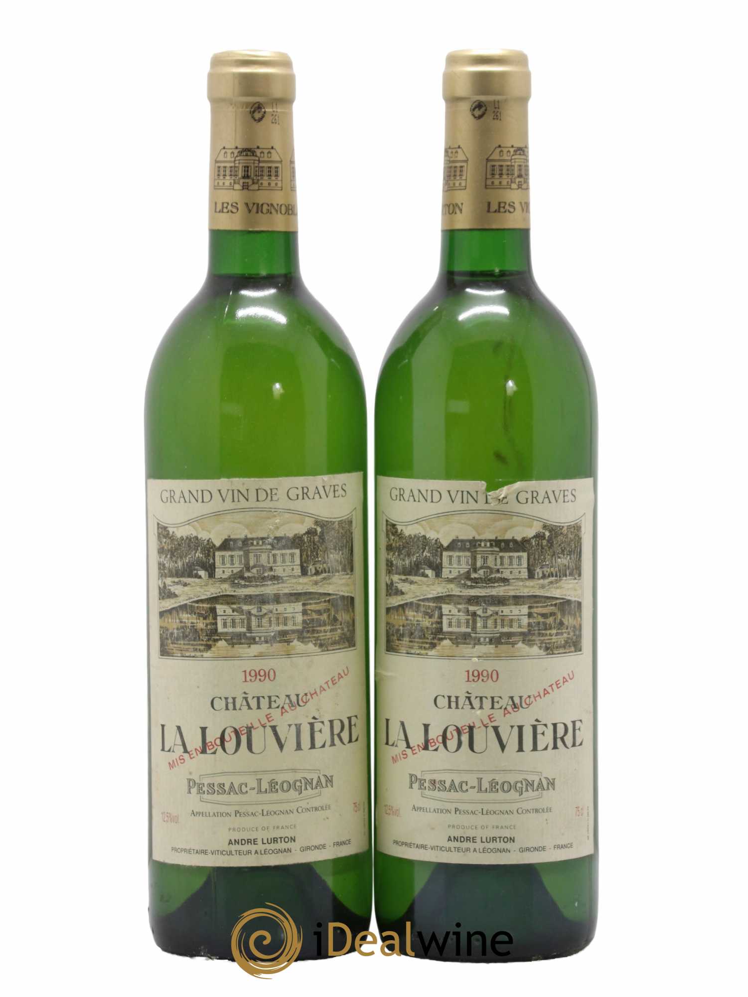 Château la Louvière 1990 - Lot de 2 bouteilles - 0