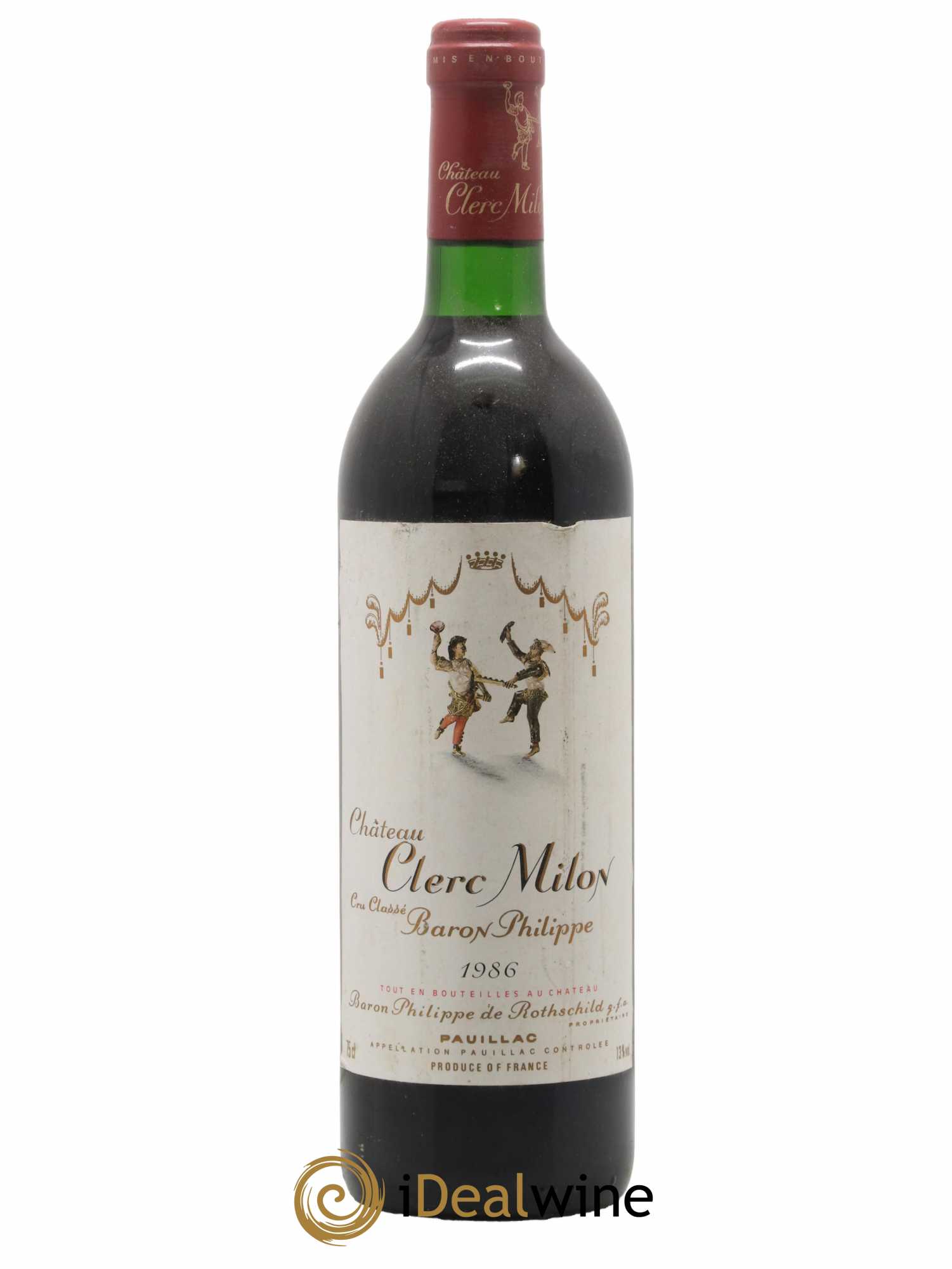 Château Clerc Milon 5ème Grand Cru Classé 1986 - Lot de 1 bouteille - 0