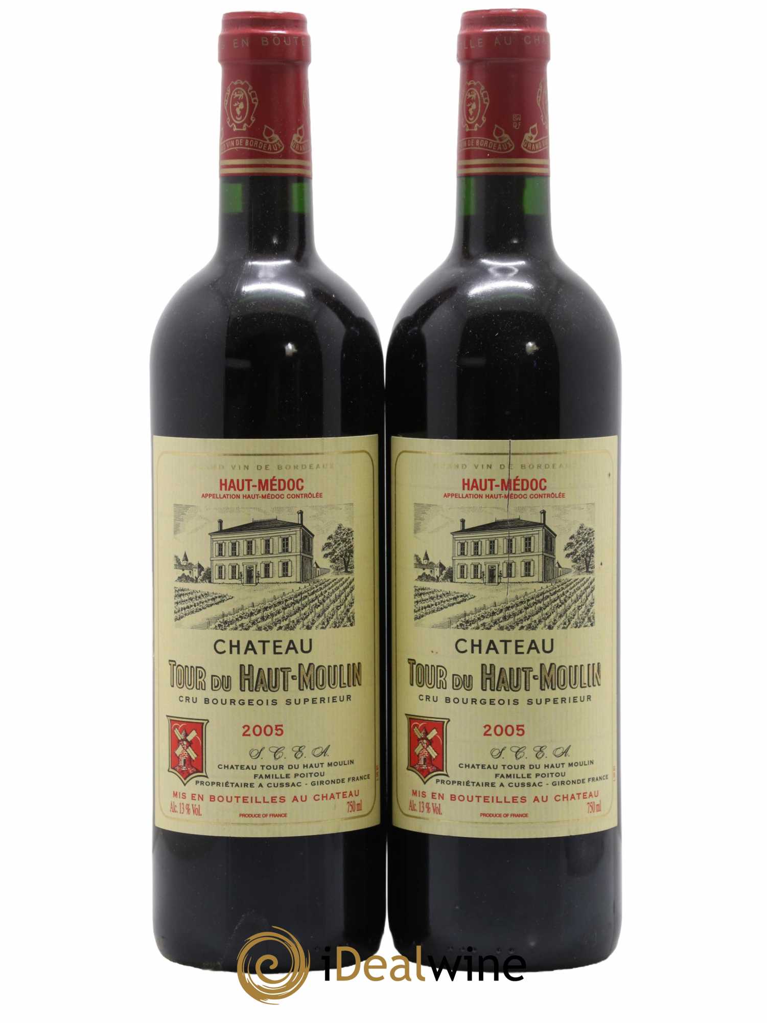 Château Tour du Haut Moulin Cru Bourgeois 2005 - Lot de 2 bouteilles - 0