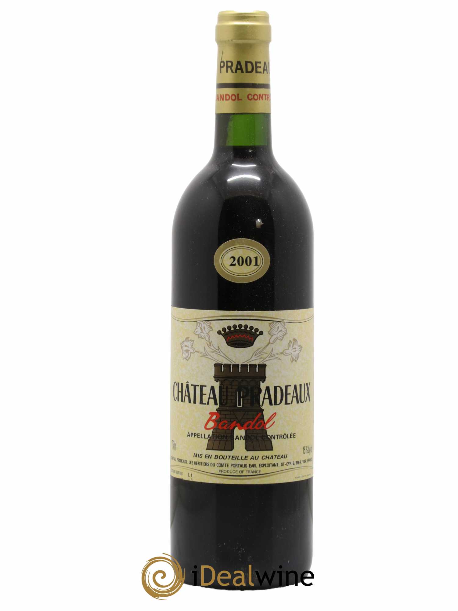 Bandol Château Pradeaux Famille Portalis 2001 - Lot de 1 bouteille - 0