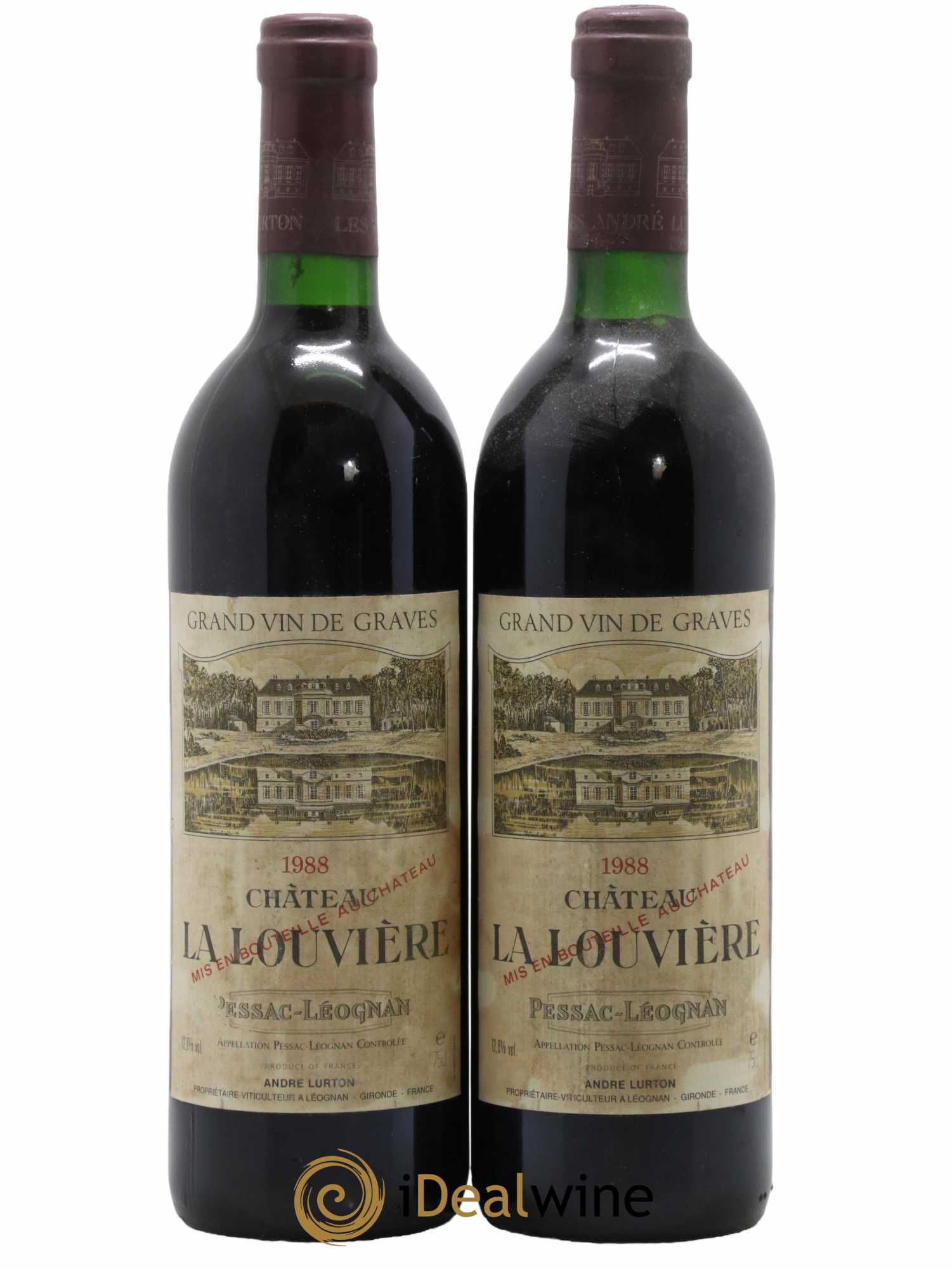 Château la Louvière 1988 - Lot de 2 bouteilles - 0