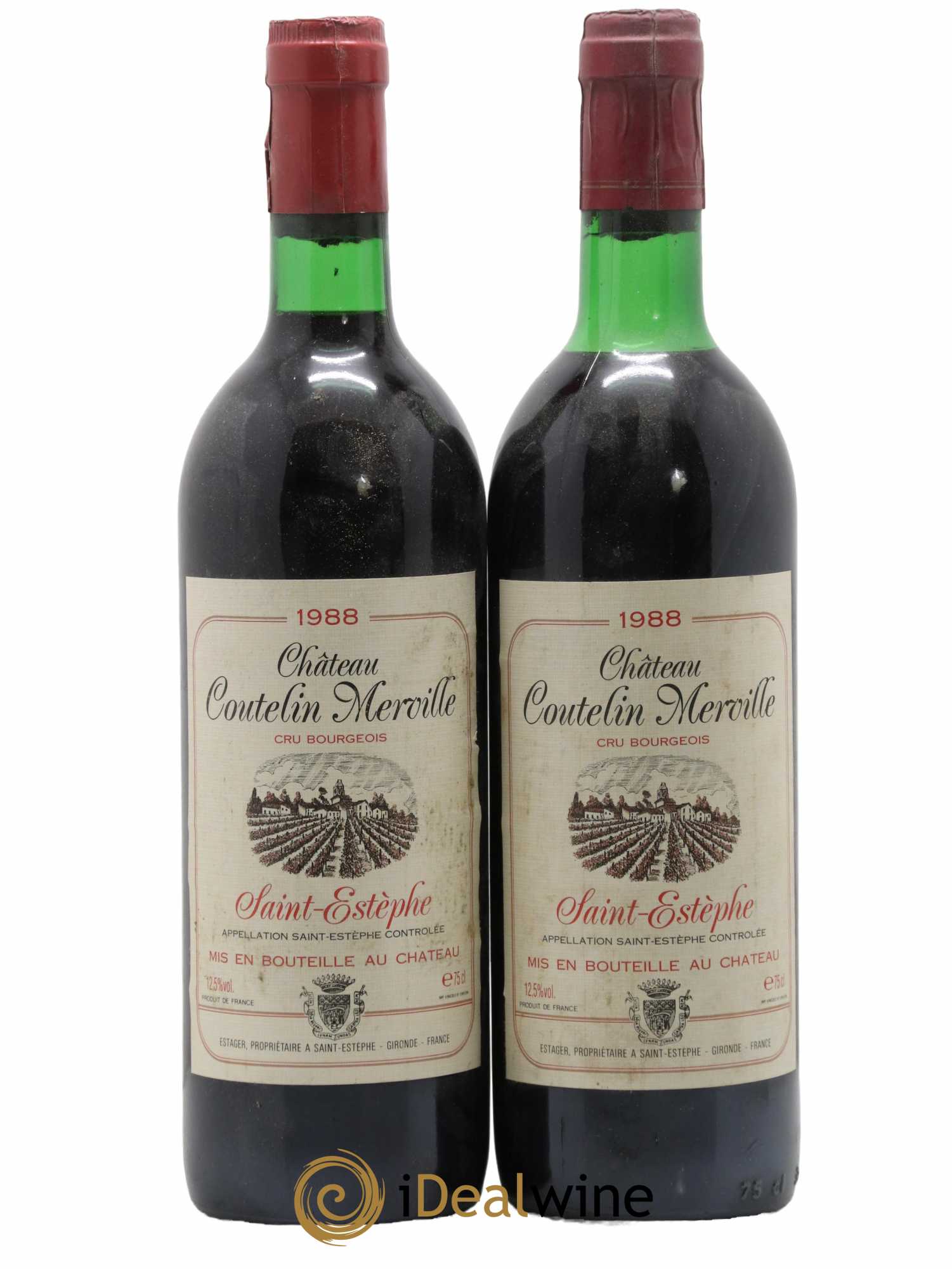 Château Coutelin-Merville Cru Bourgeois 1988 - Lot de 2 bouteilles - 0