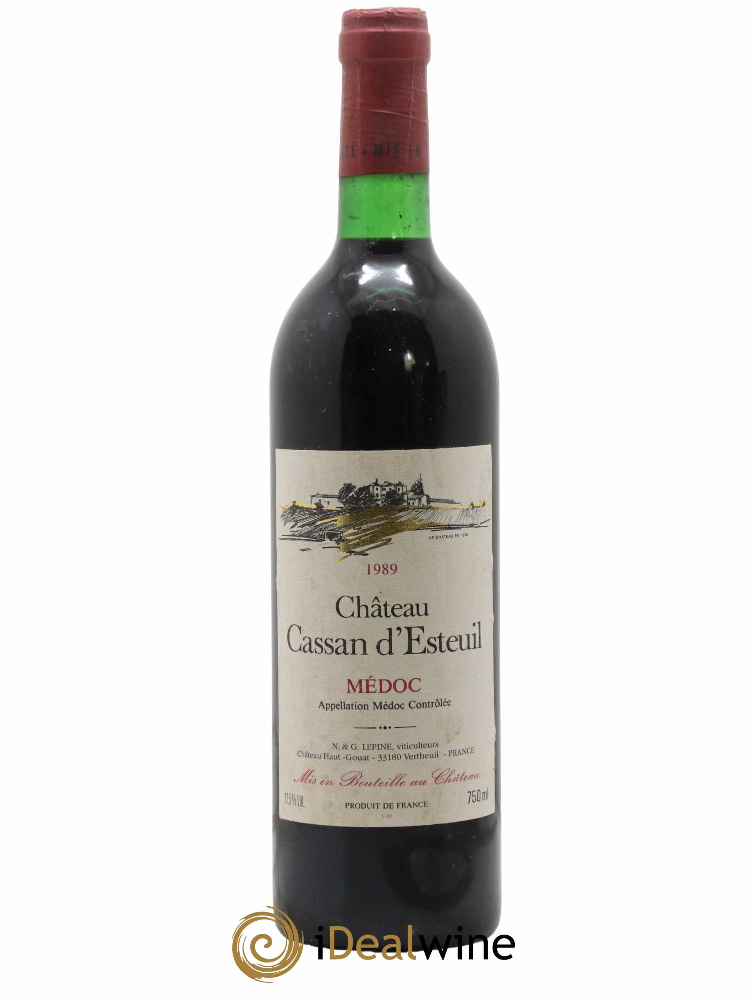 Médoc Château Cassan d'Esteuil 1989 - Lot de 1 bouteille - 0