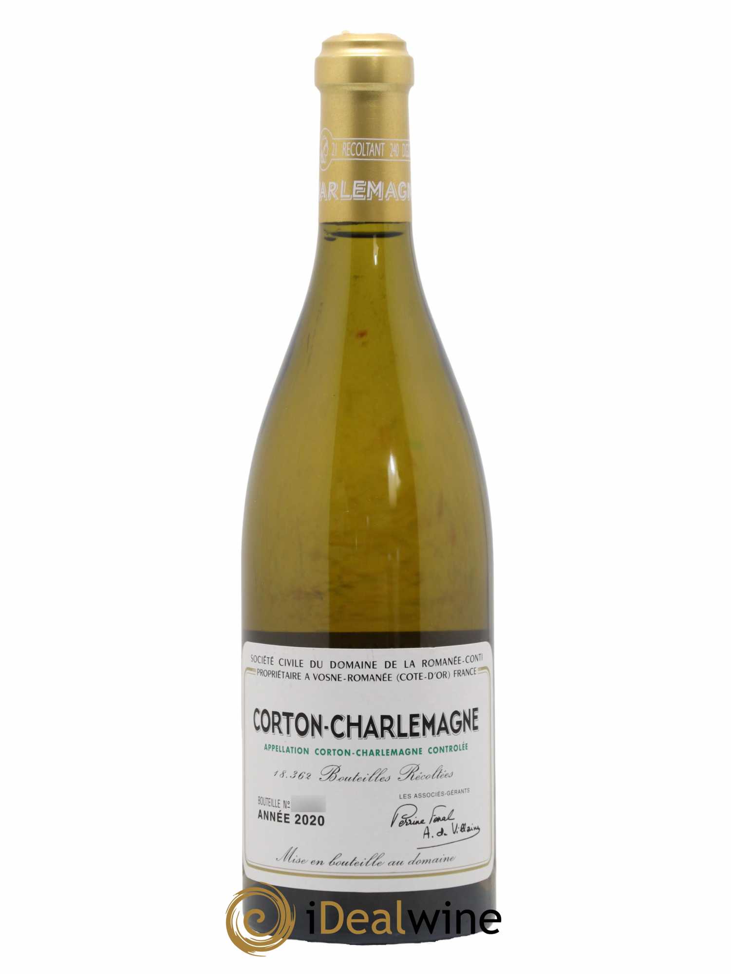 Corton-Charlemagne Grand Cru Domaine de la Romanée-Conti 2020 - Lot de 1 bouteille - 0
