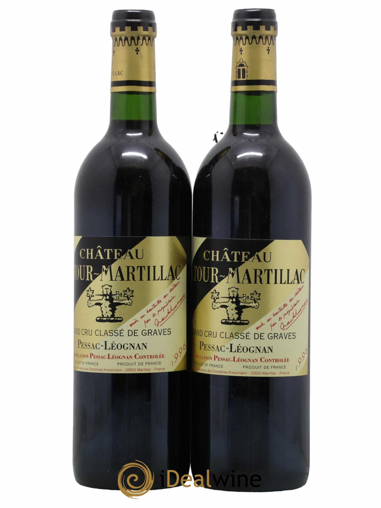 Château Latour-Martillac Cru Classé de Graves 1996 - Lot de 2 bouteilles - 0