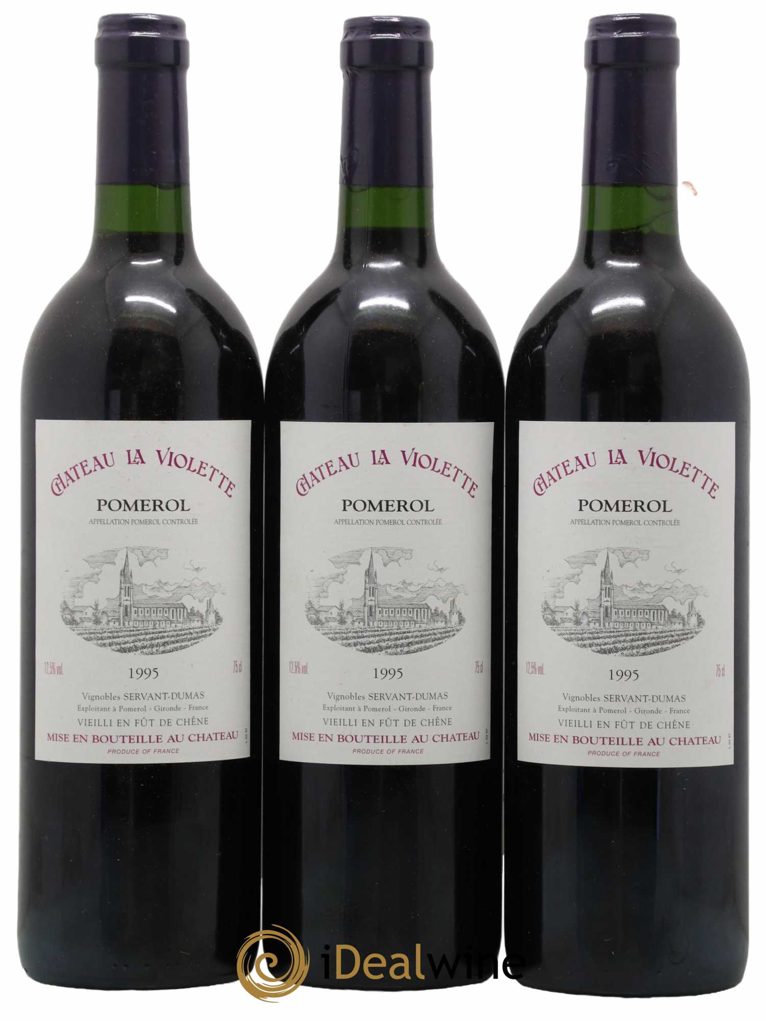 Château la Violette 1995 - Lot de 3 bouteilles - 0