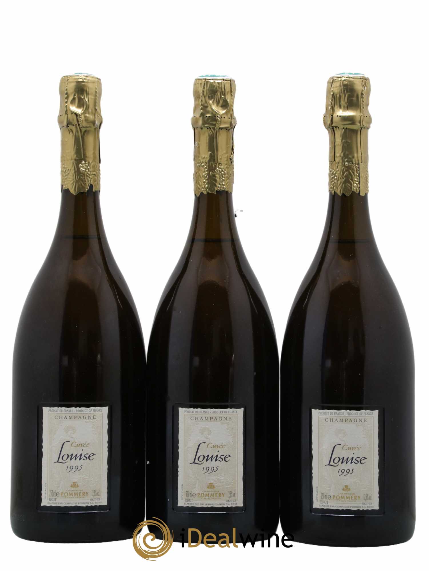 Cuvée Louise Pommery 1995 - Lot de 3 bouteilles - 0