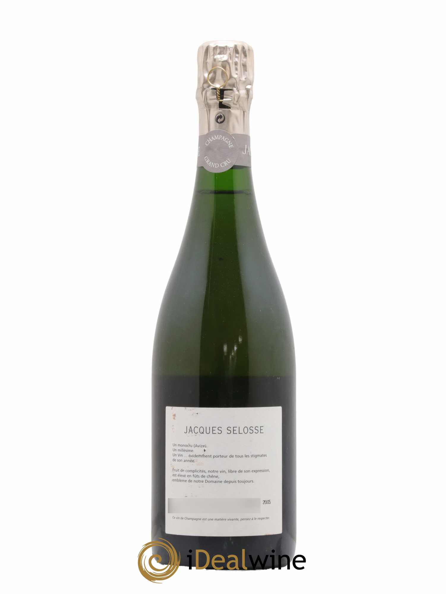 Blanc de Blancs Grand Cru Extra-Brut Jacques Selosse 1996 - Lot de 1 bouteille - 1