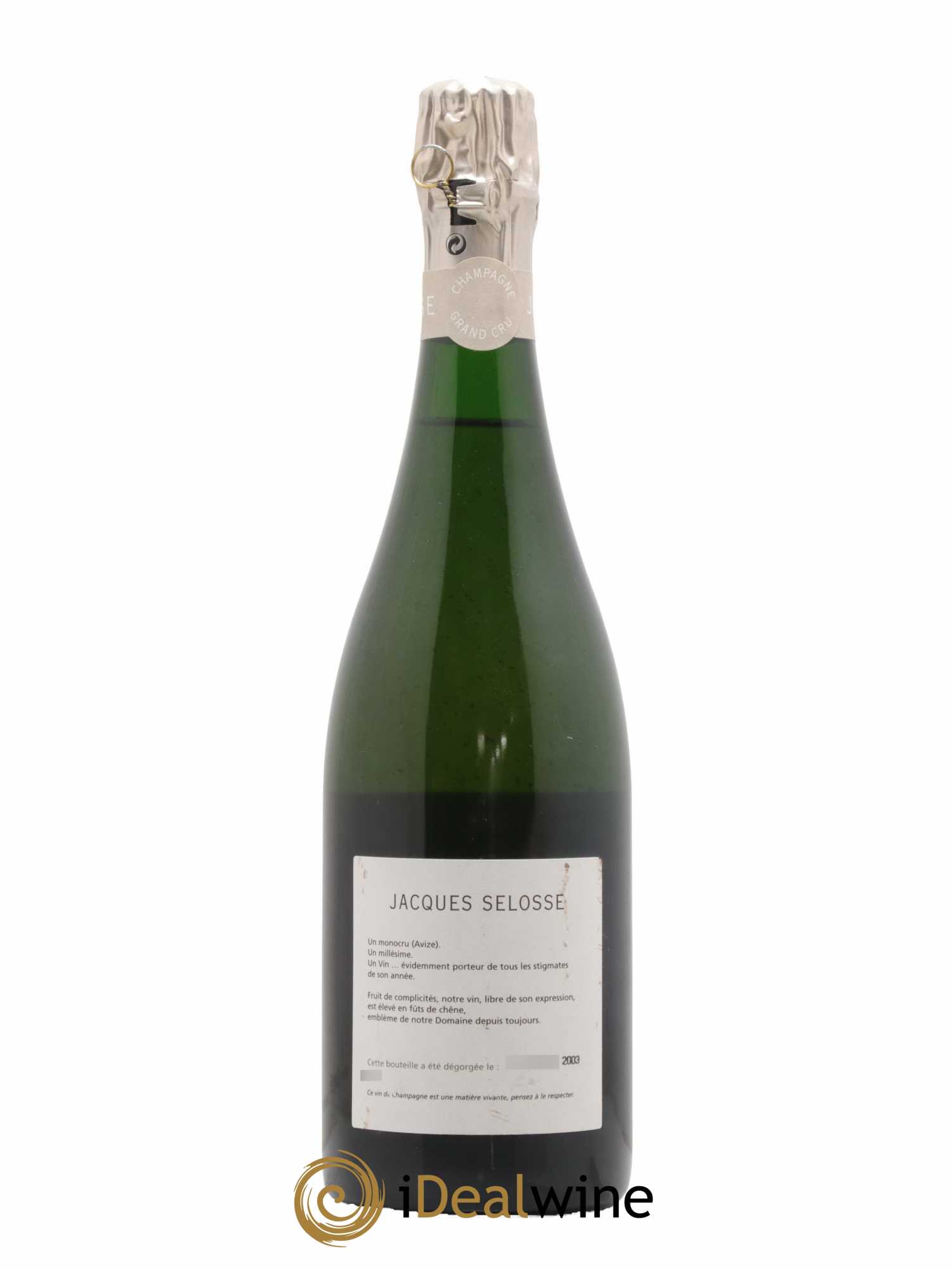 Grand Cru Blanc de Blancs Brut Jacques Selosse 1995 - Lot de 1 bouteille - 1