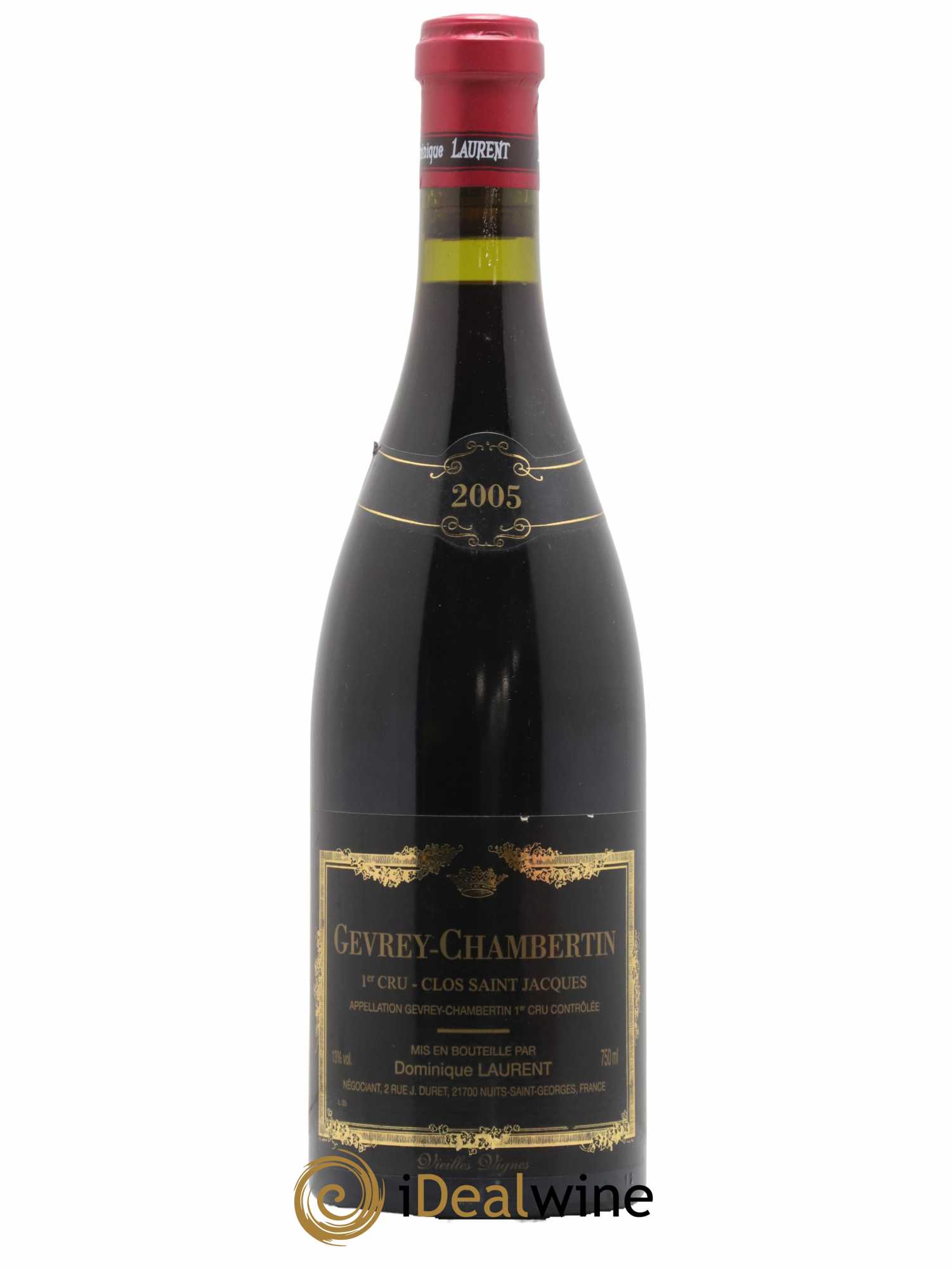 Gevrey-Chambertin 1er Cru Clos Saint Jacques Vieilles Vignes Dominique Laurent 2005 - Lot de 1 bouteille - 0