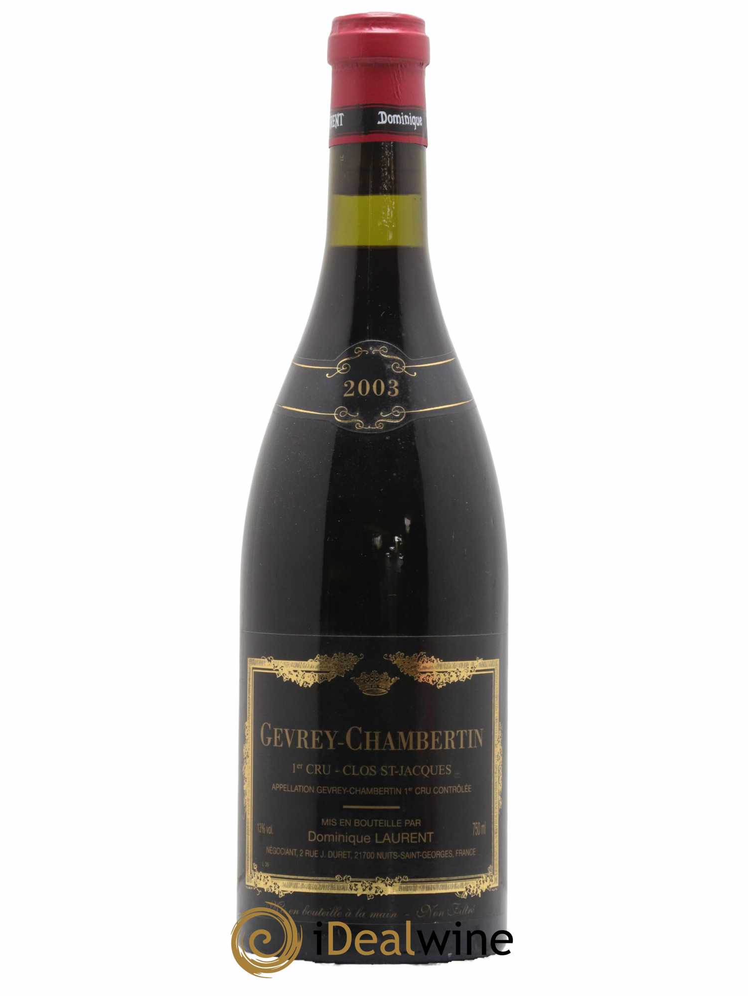 Gevrey-Chambertin 1er Cru Clos Saint Jacques Dominique Laurent 2003 - Lot de 1 bouteille - 0