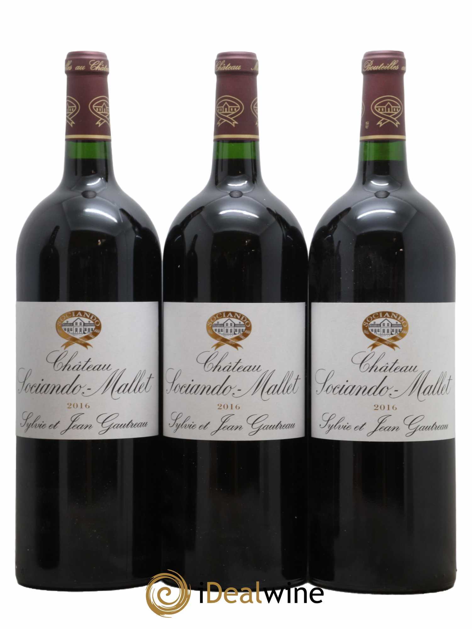Château Sociando Mallet 2016 - Lot de 3 magnums - 0
