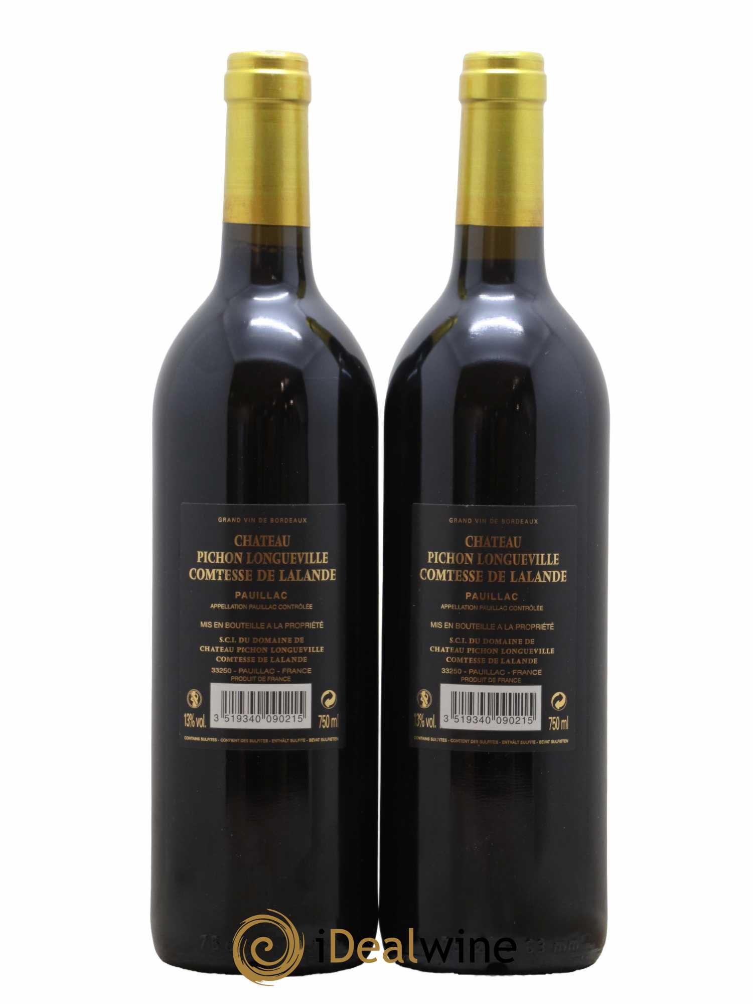 Château Pichon Longueville Comtesse de Lalande 2ème Grand Cru Classé 2009 - Lot of 2 bottles - 1