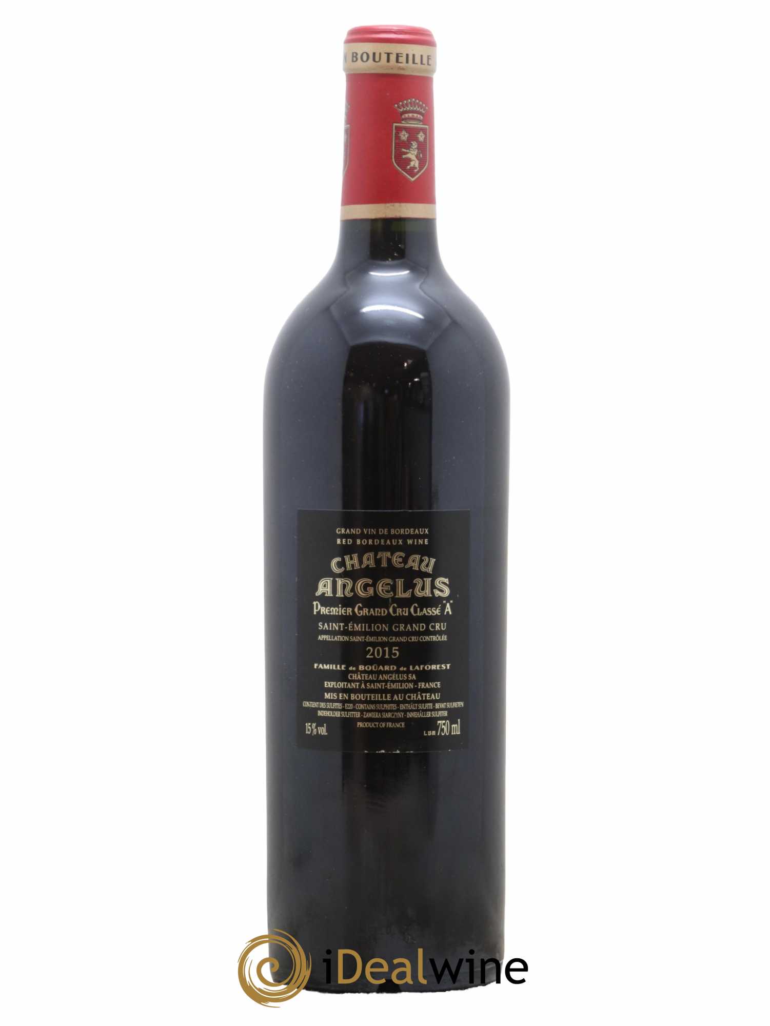 Château Angélus 1er Grand Cru Classé A 2015 - Lot de 1 bouteille - 1