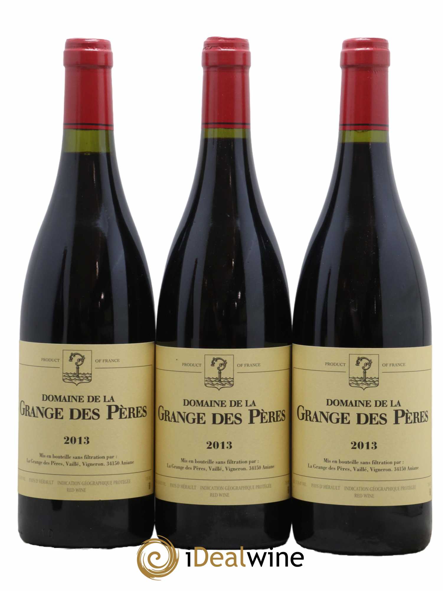 Pays d'Hérault Grange des Pères Laurent Vaillé 2013 - Lot de 3 bouteilles - 0