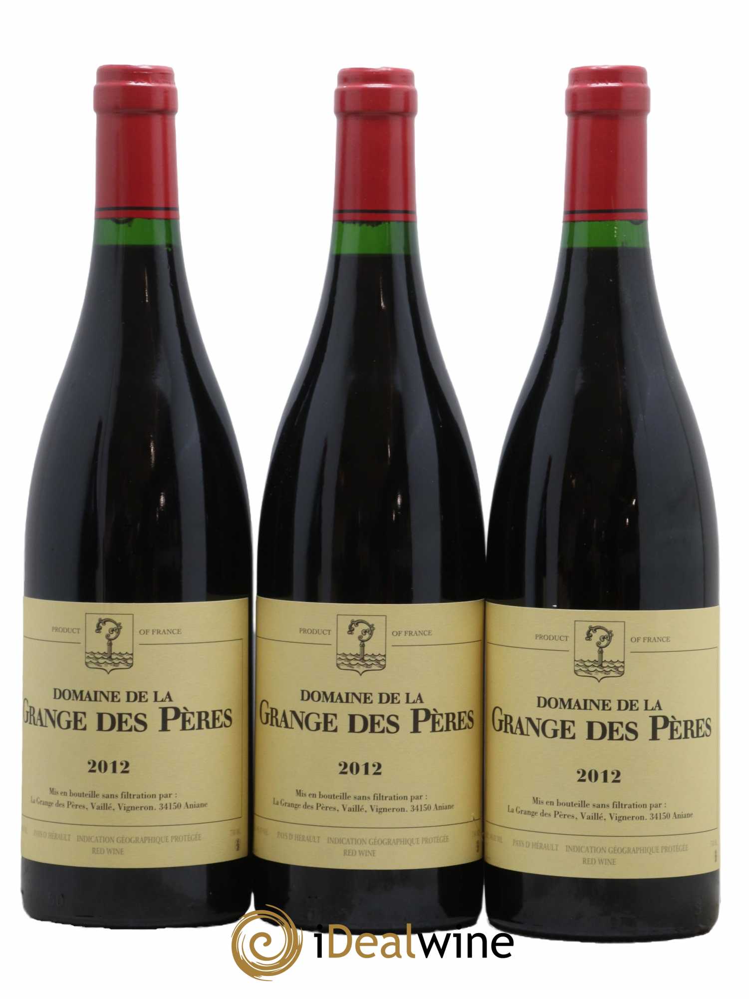 Pays d'Hérault Grange des Pères Laurent Vaillé 2012 - Lot de 3 bouteilles - 0