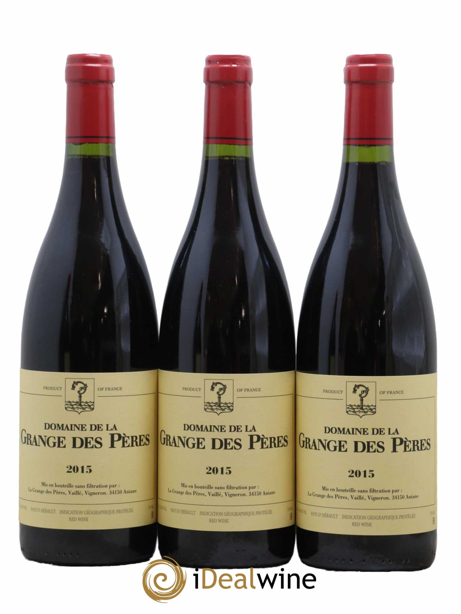Pays d'Hérault Grange des Pères Laurent Vaillé 2015 - Lot de 3 bouteilles - 0