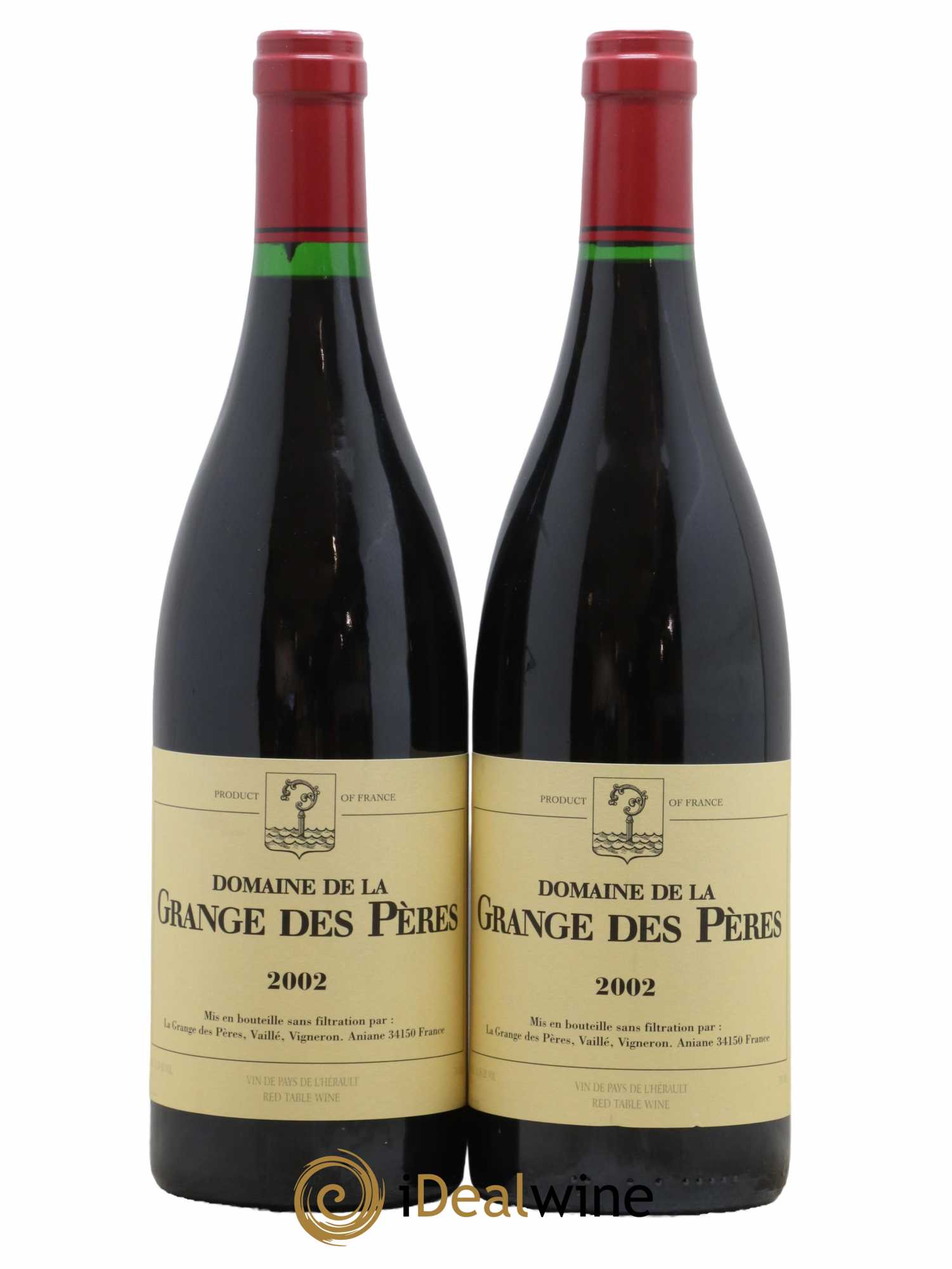 Pays d'Hérault Grange des Pères Laurent Vaillé 2002 - Lot de 2 bouteilles - 0