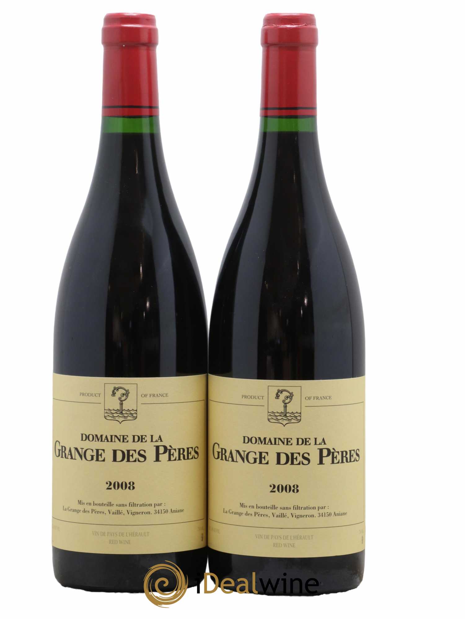 Pays d'Hérault Grange des Pères Laurent Vaillé 2008 - Lot de 2 bouteilles - 0