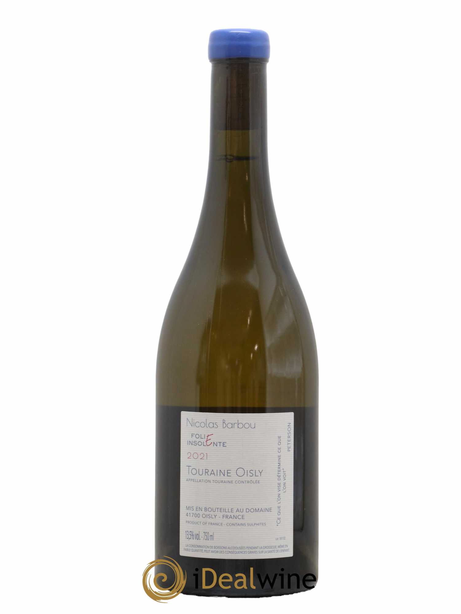 Touraine-Oisly Folie Insolente Nicolas Barbou 2021 - Lot de 1 bouteille - 1
