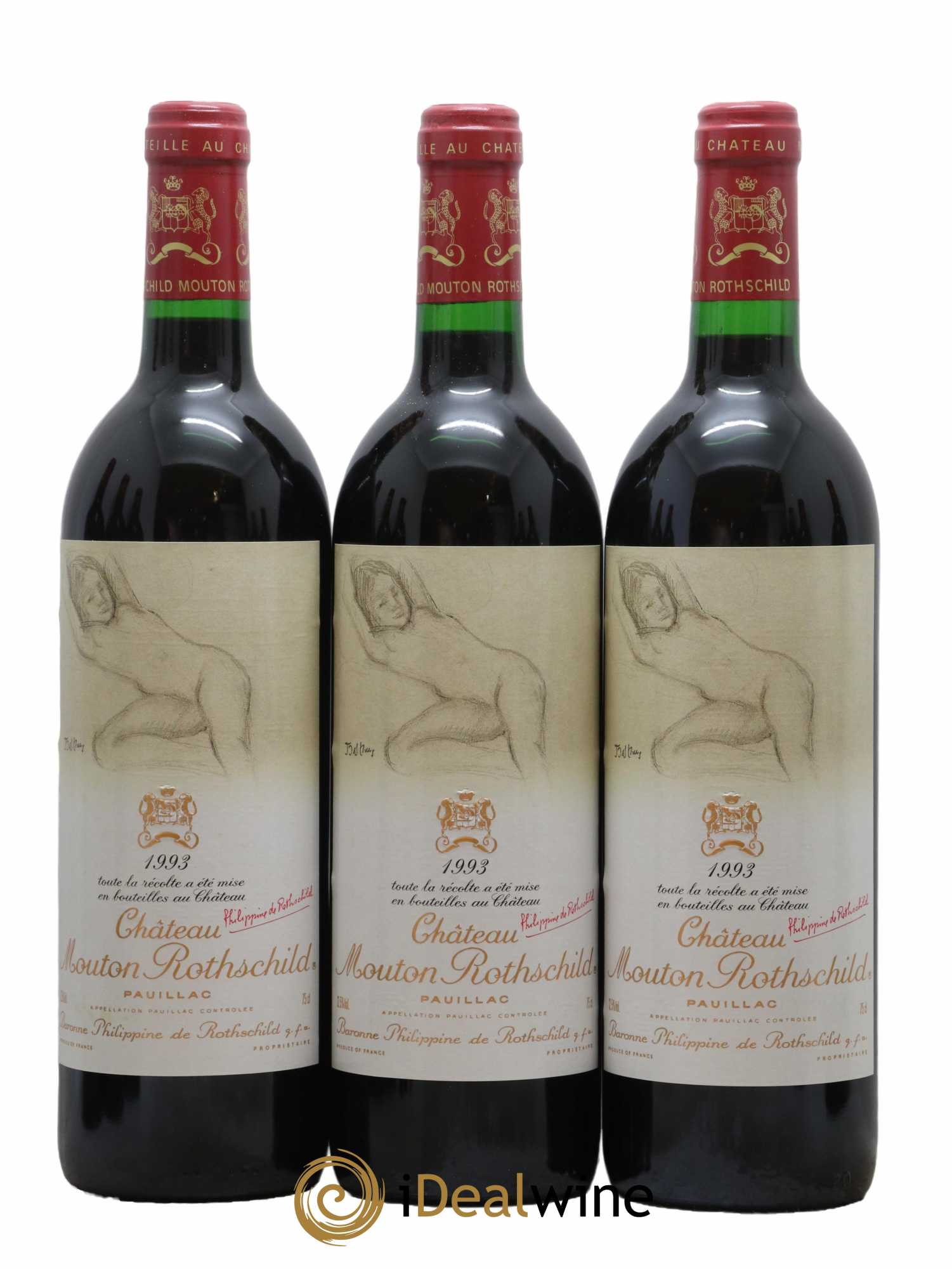 Château Mouton Rothschild 1er Grand Cru Classé 1993 - Lot de 12 bouteilles - 2