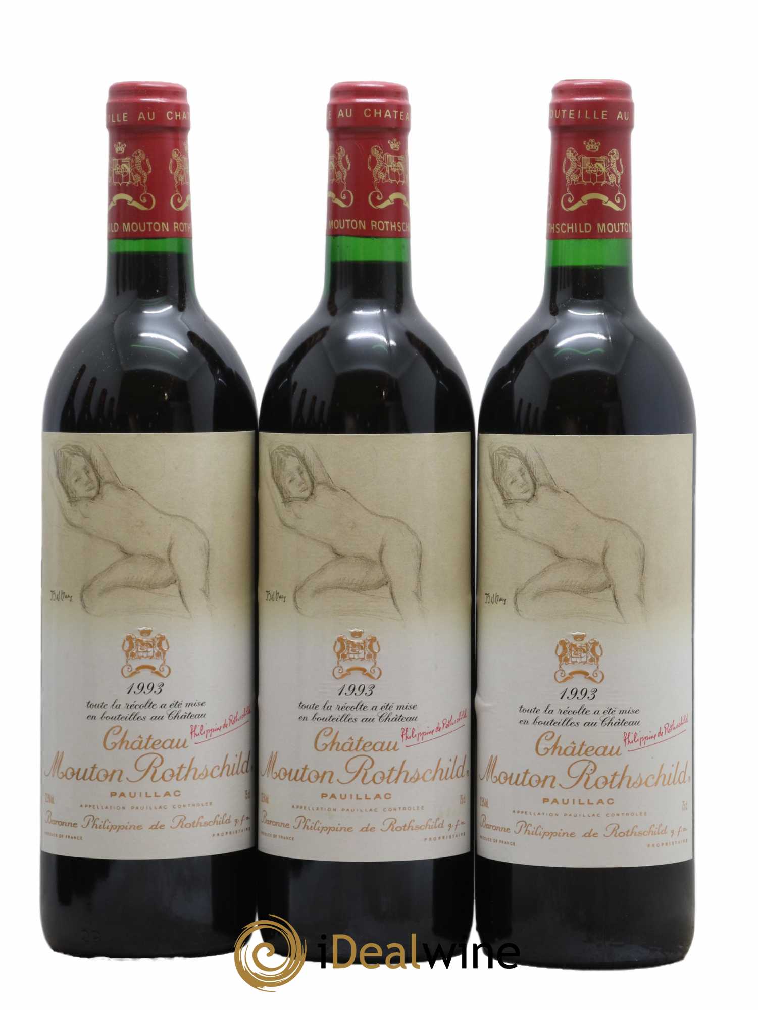 Château Mouton Rothschild 1er Grand Cru Classé 1993 - Lot de 12 bouteilles - 3
