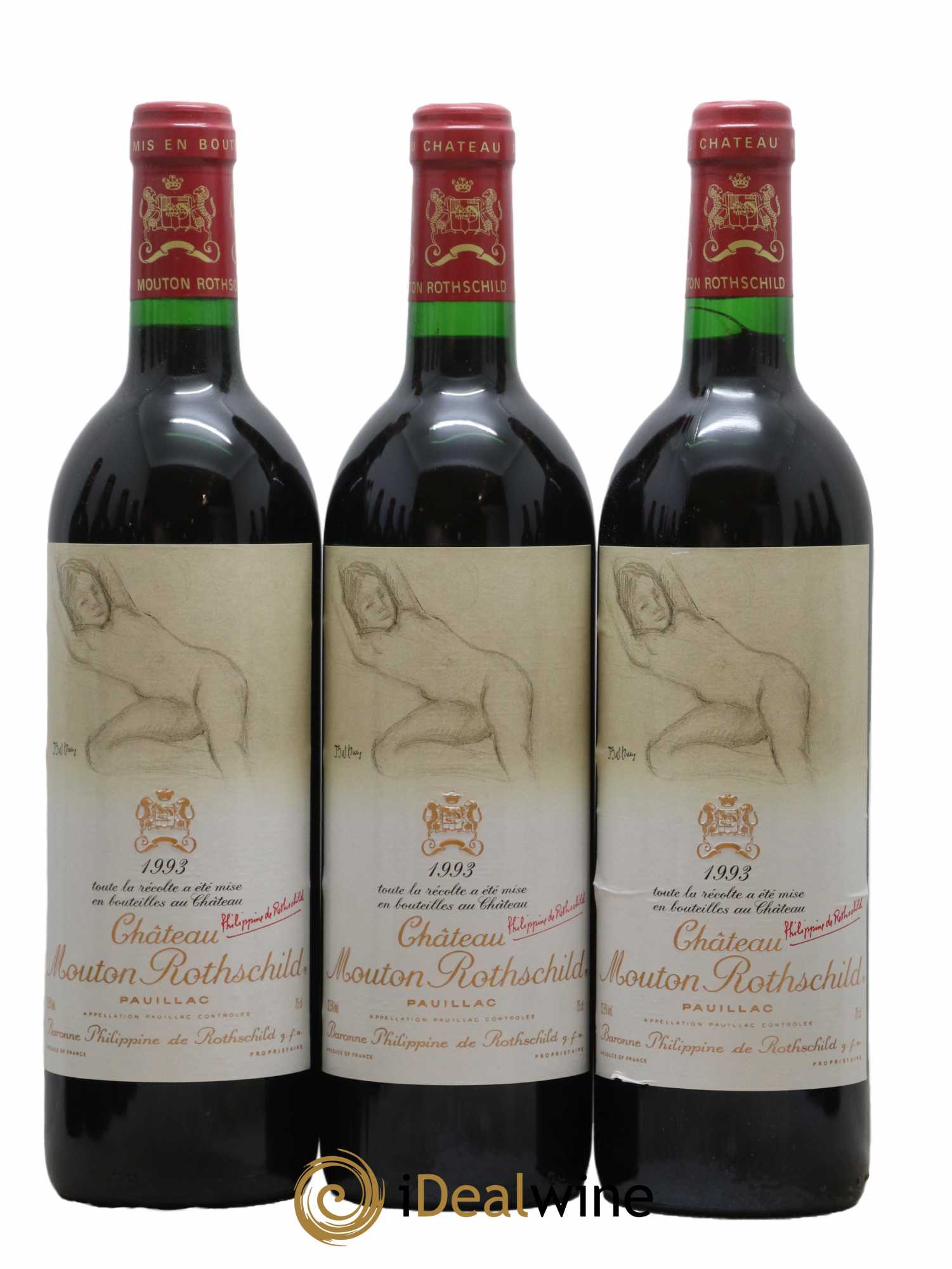Château Mouton Rothschild 1er Grand Cru Classé 1993 - Lot de 12 bouteilles - 4