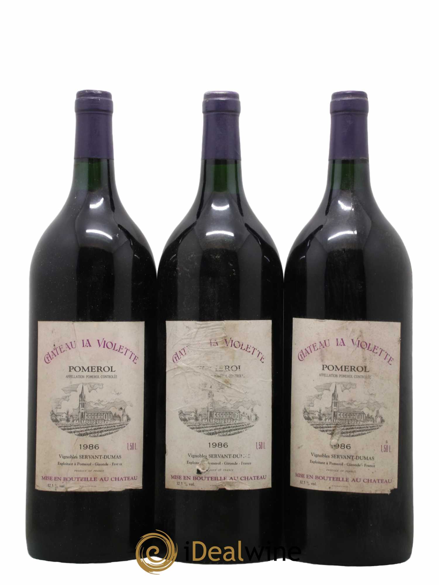 Château la Violette 1986 - Lot de 3 magnums - 0