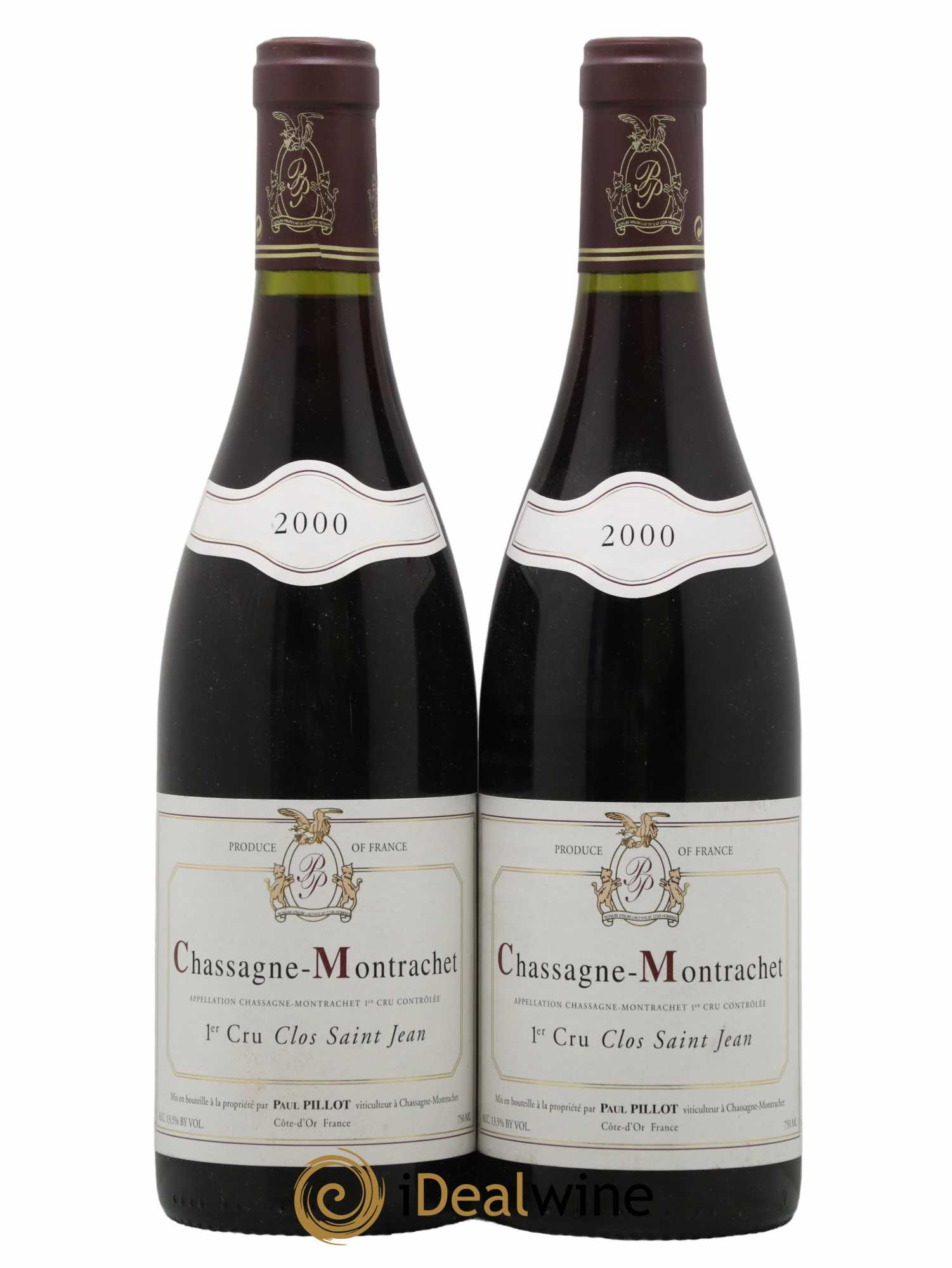 Chassagne-Montrachet 1er Cru Clos Saint-Jean Paul Pillot (Domaine) 2000 - Lot de 2 bouteilles - 0