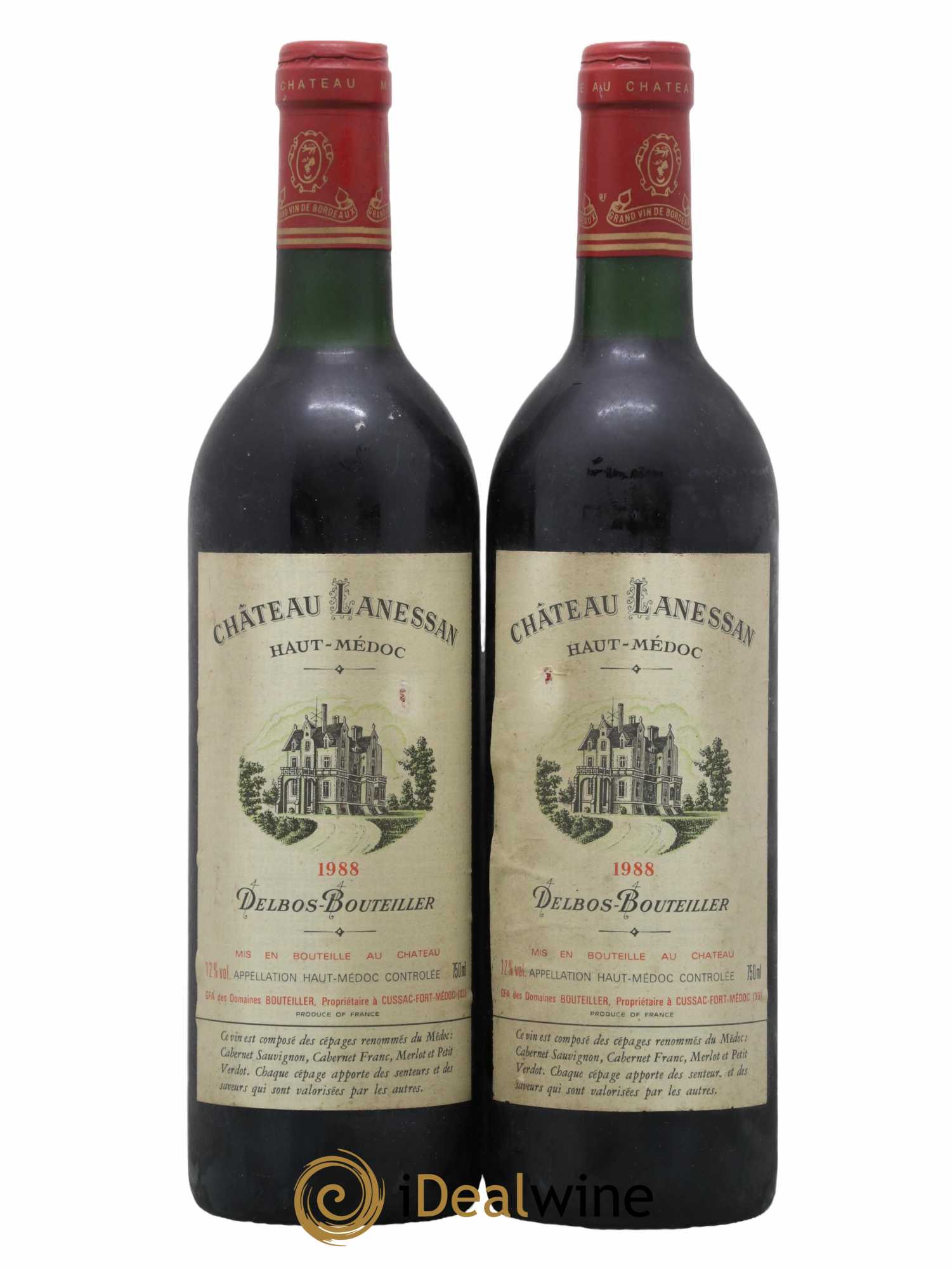 Château Lanessan Cru Bourgeois 1988 - Lot de 2 bouteilles - 0