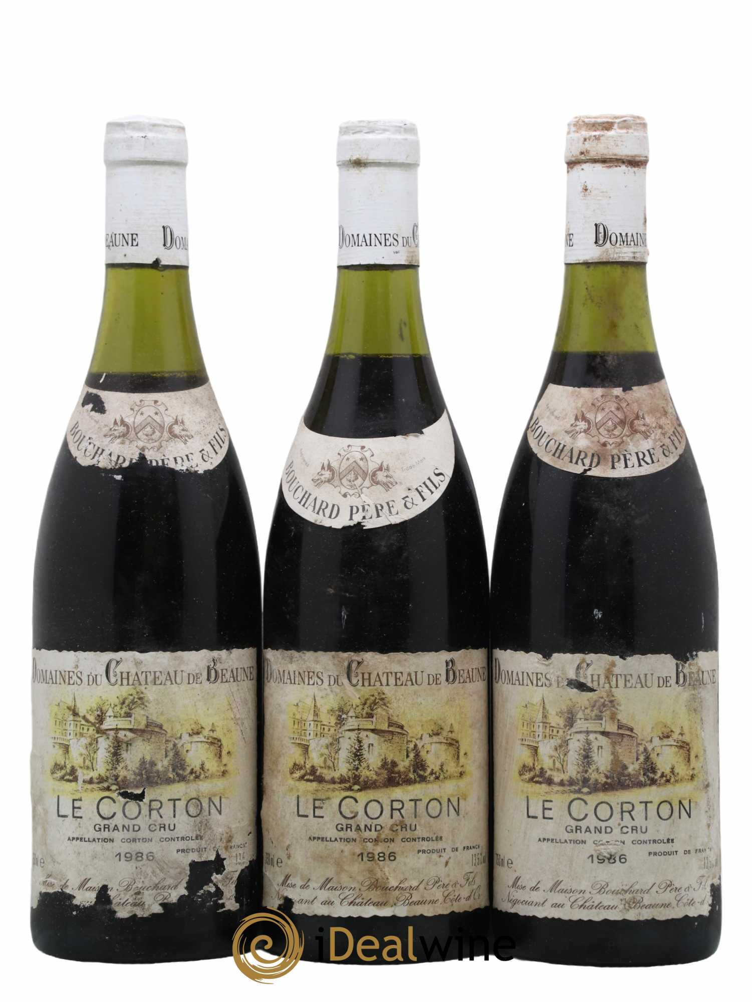 Corton Grand Cru Le Corton Bouchard Père & Fils 1986 - Lot de 3 bouteilles - 0