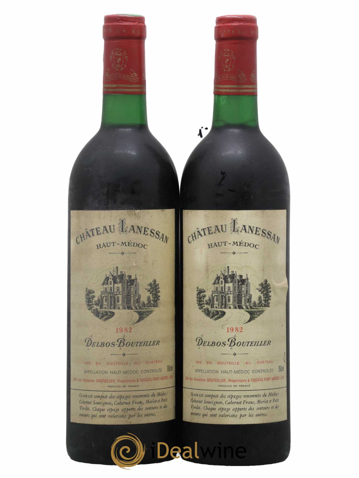 Château Lanessan Cru Bourgeois 1982 - Lot de 2 bouteilles - 0