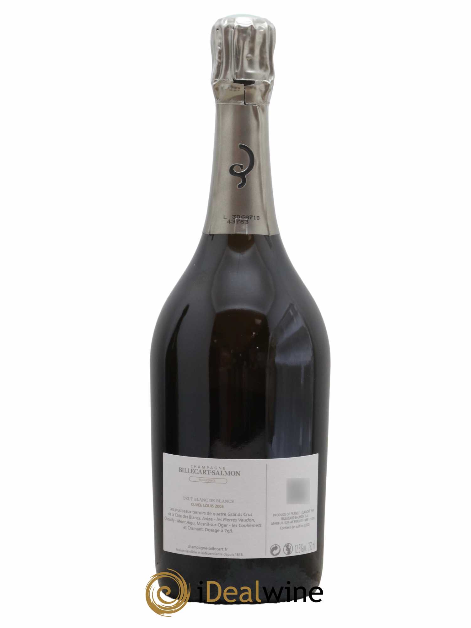 Louis Salmon Blanc de Blancs Brut Billecart-Salmon 2006 - Lot of 1 bottle - 1