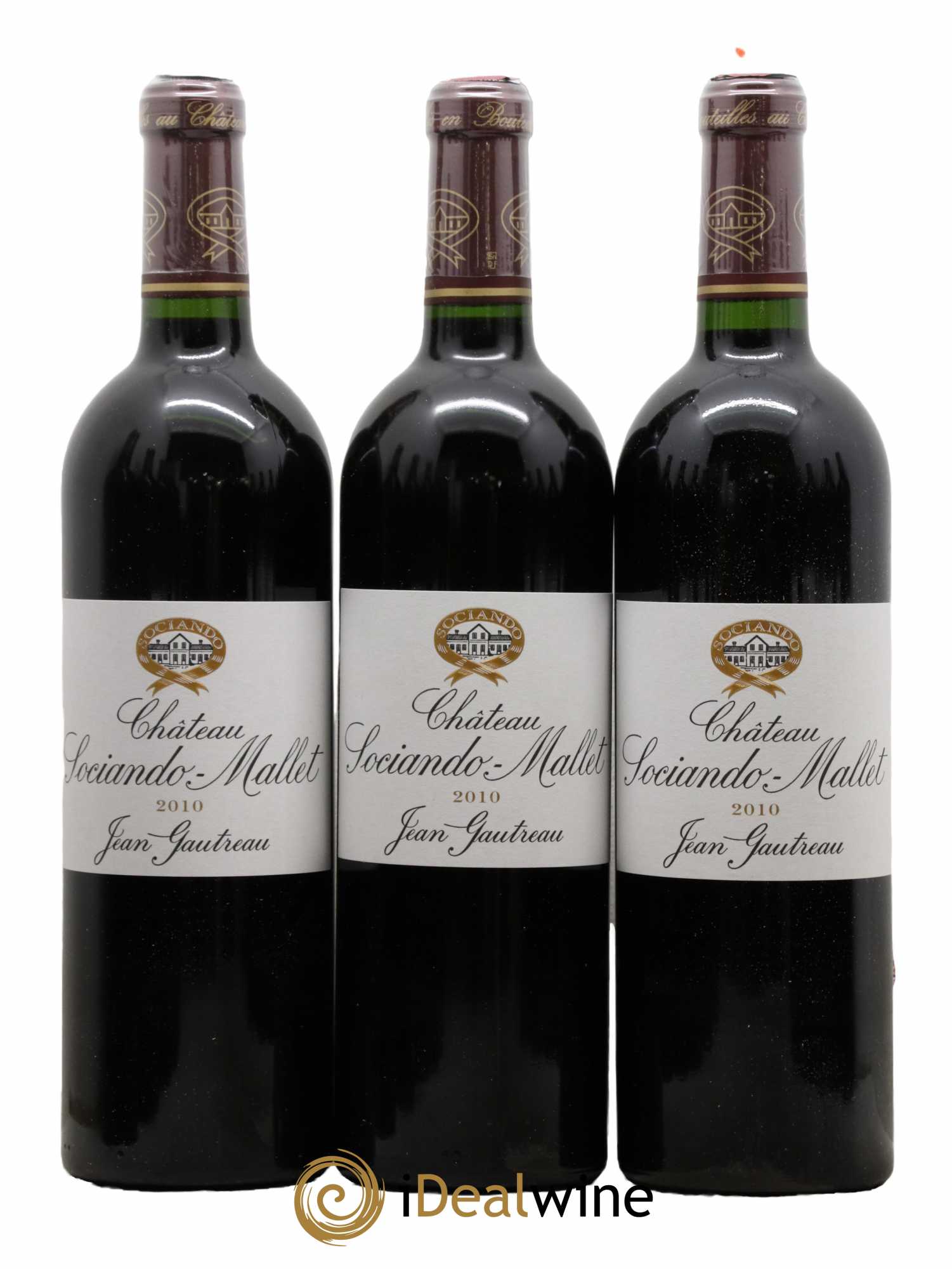 Château Sociando Mallet 2010 - Lot of 12 bottles - 1