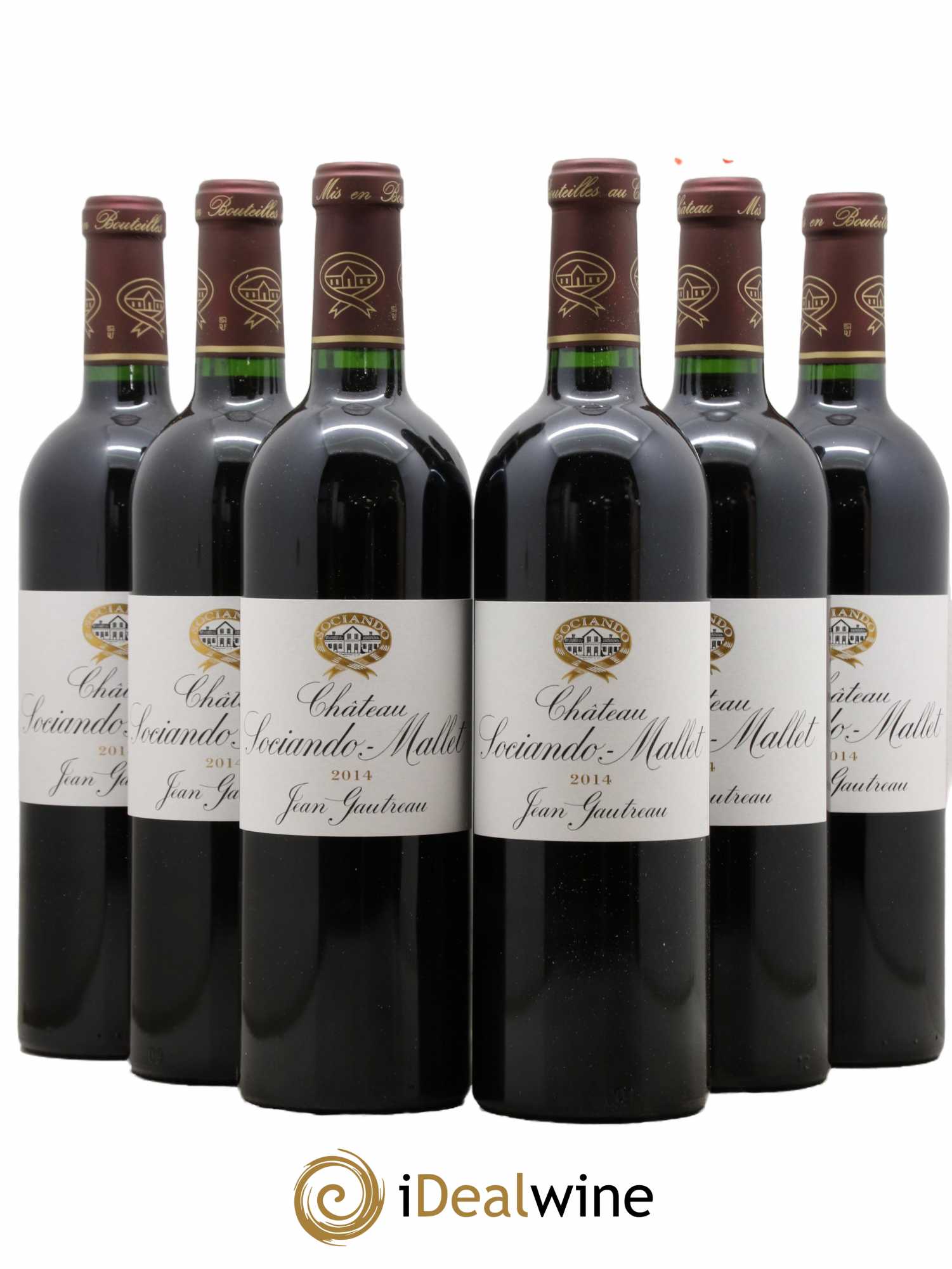 Château Sociando Mallet 2014 - Lotto di 6 bottiglie - 0
