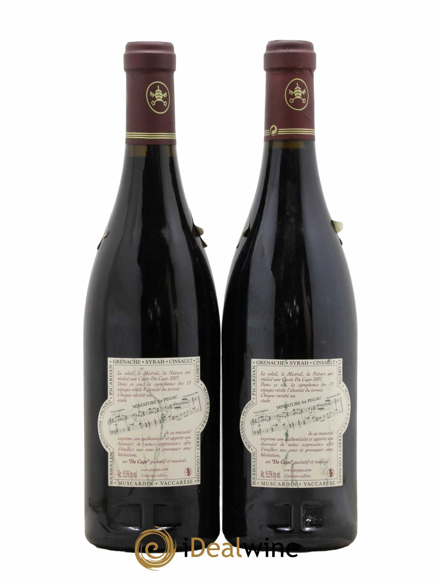 Châteauneuf-du-Pape Domaine du Pégau Cuvée Da Capo Paul et Laurence Féraud 2007 - Lot de 2 bouteilles - 1