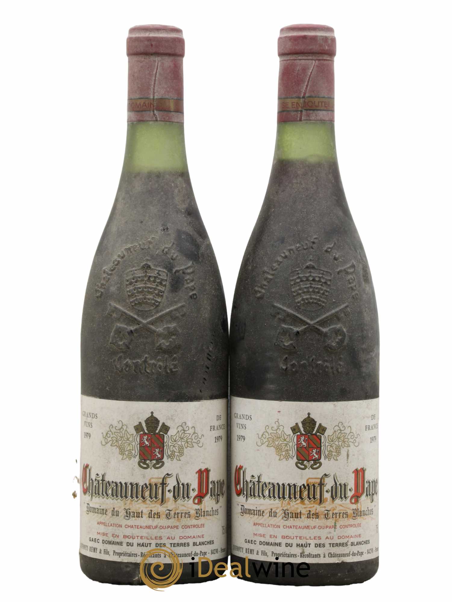 Châteauneuf-du-Pape Domaine du Haut Des Terres Blanches 1979 - Lot de 2 bouteilles - 0
