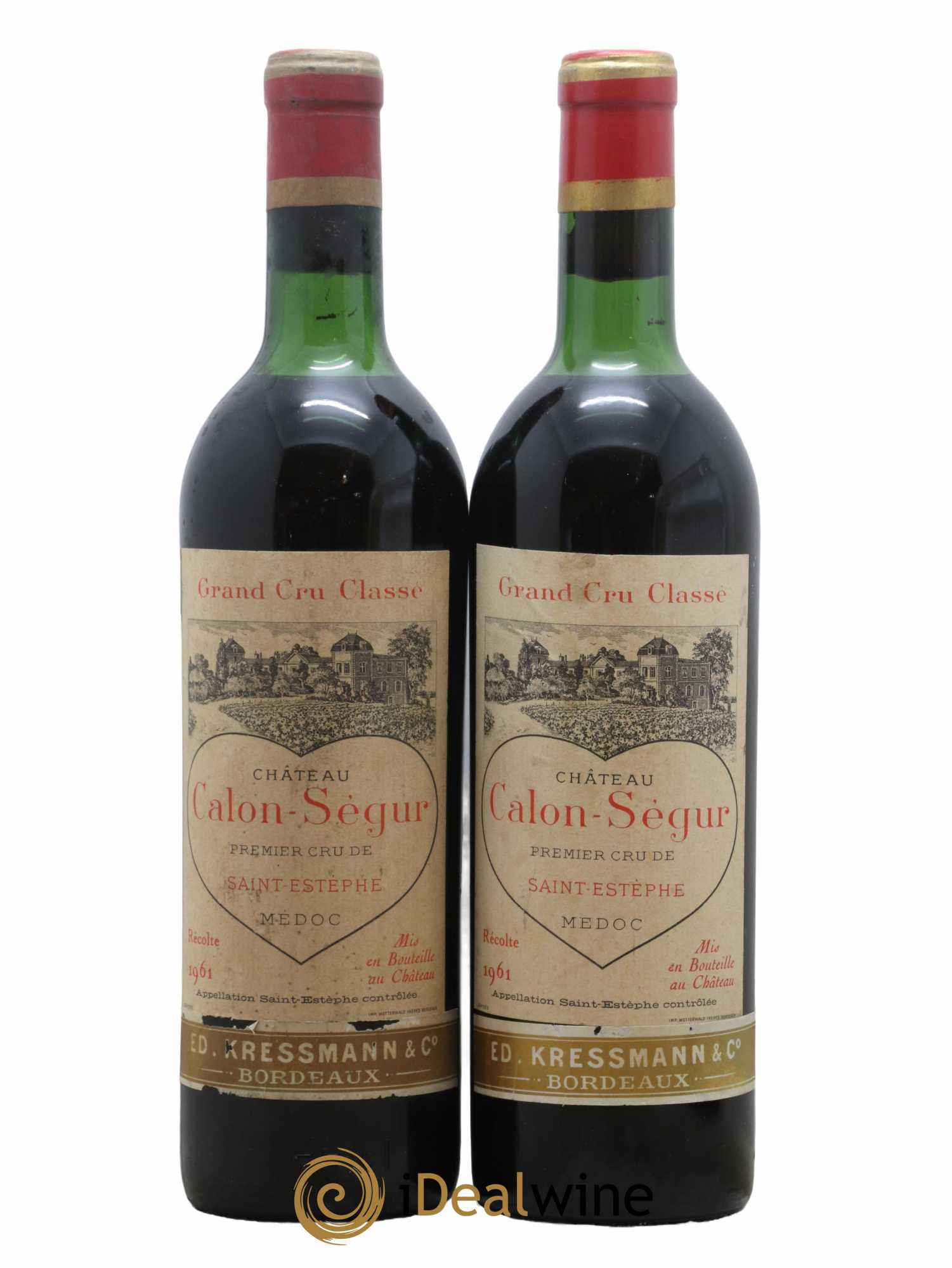 Château Calon Ségur 3ème Grand Cru Classé 1961 - Lot de 2 bouteilles - 0