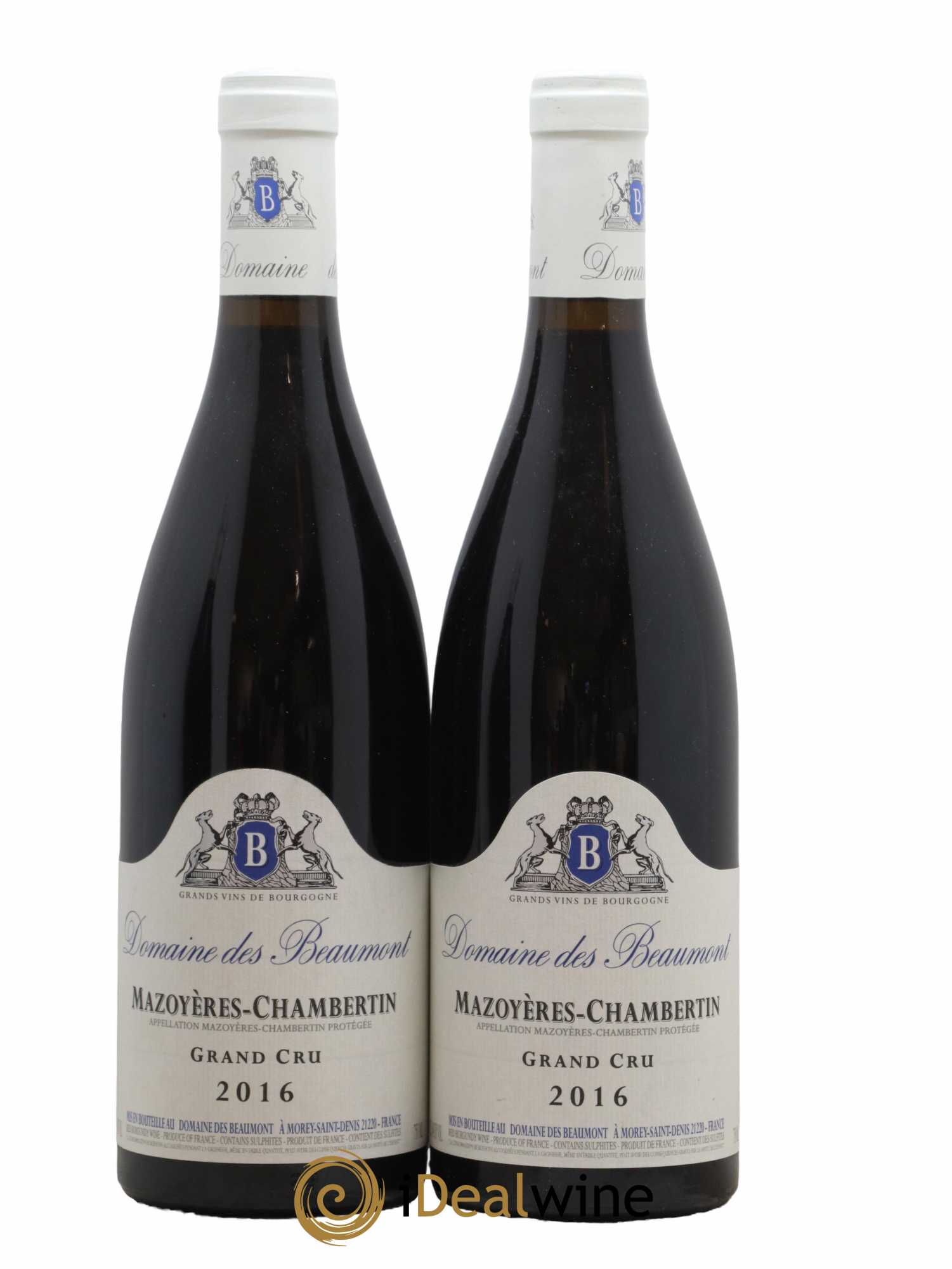 Mazoyères-Chambertin Grand Cru Domaine des Beaumont 2016 - Lot de 2 bouteilles - 0