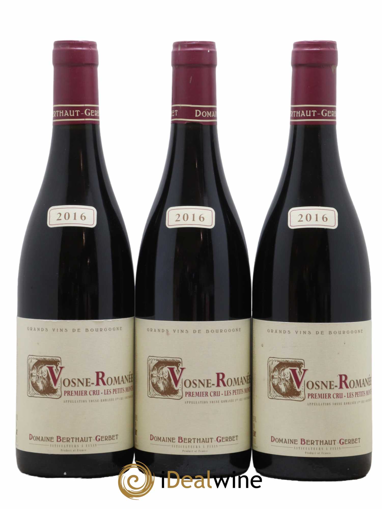Vosne-Romanée 1er Cru Les Petits Monts Berthaut Gerbet (Domaine) 2016 - Lot de 3 bouteilles - 0
