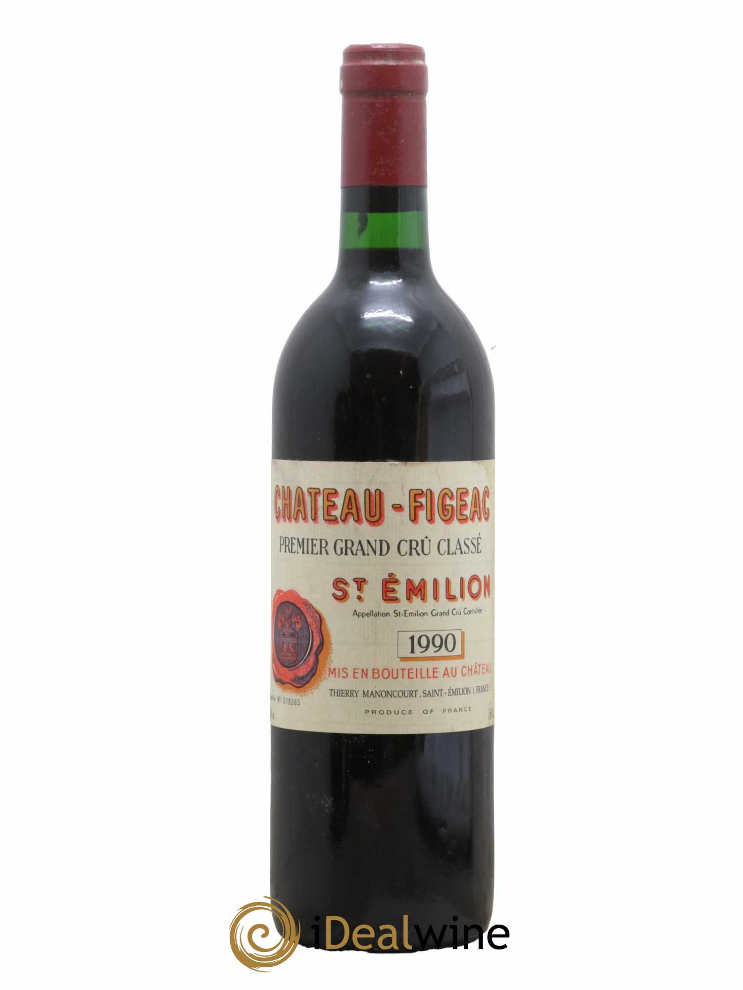 Château Figeac 1er Grand Cru Classé A 1990 - Lot de 1 bouteille - 0