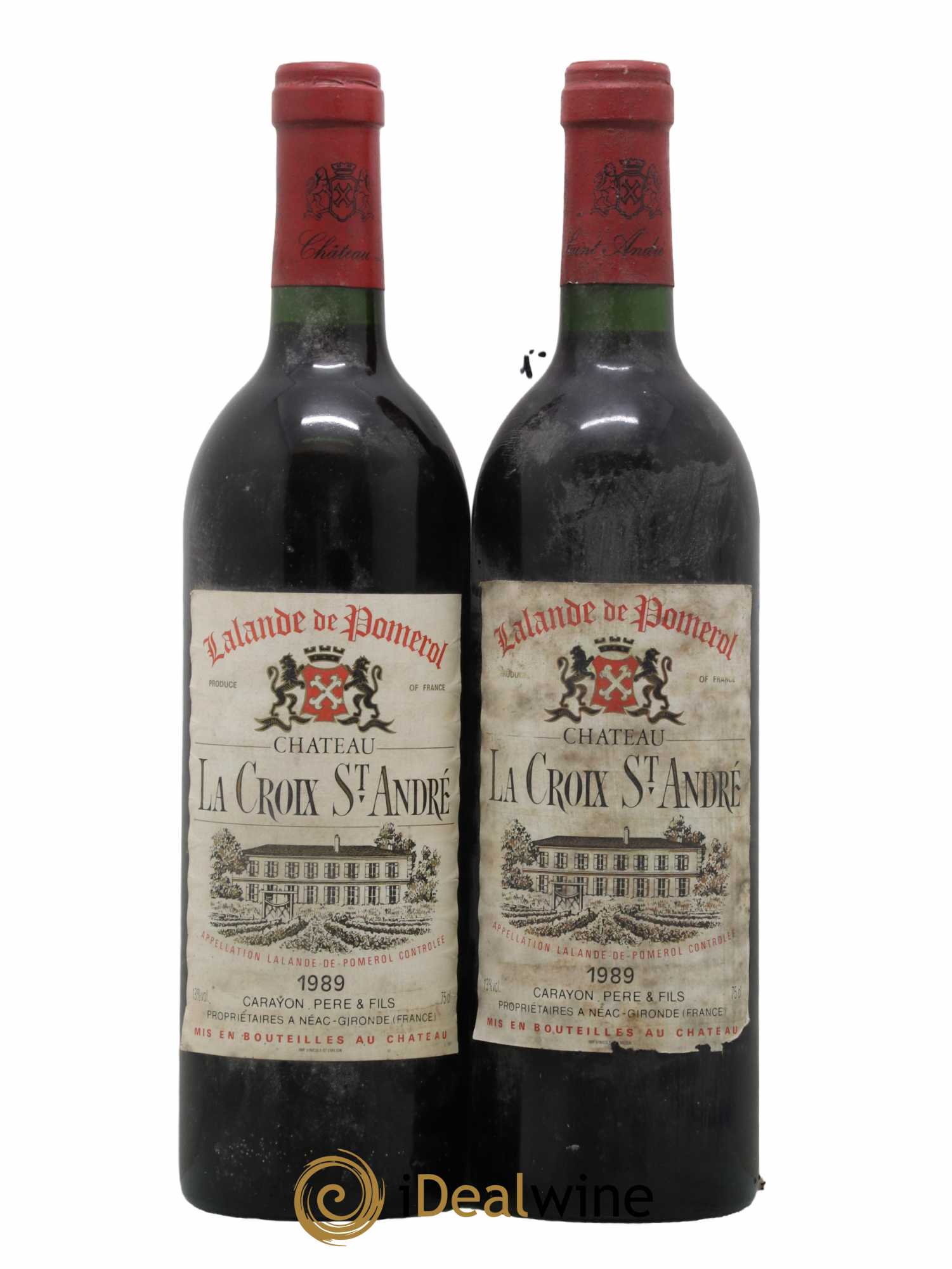 Château La Croix Saint André 1989 - Lot de 2 bouteilles - 0