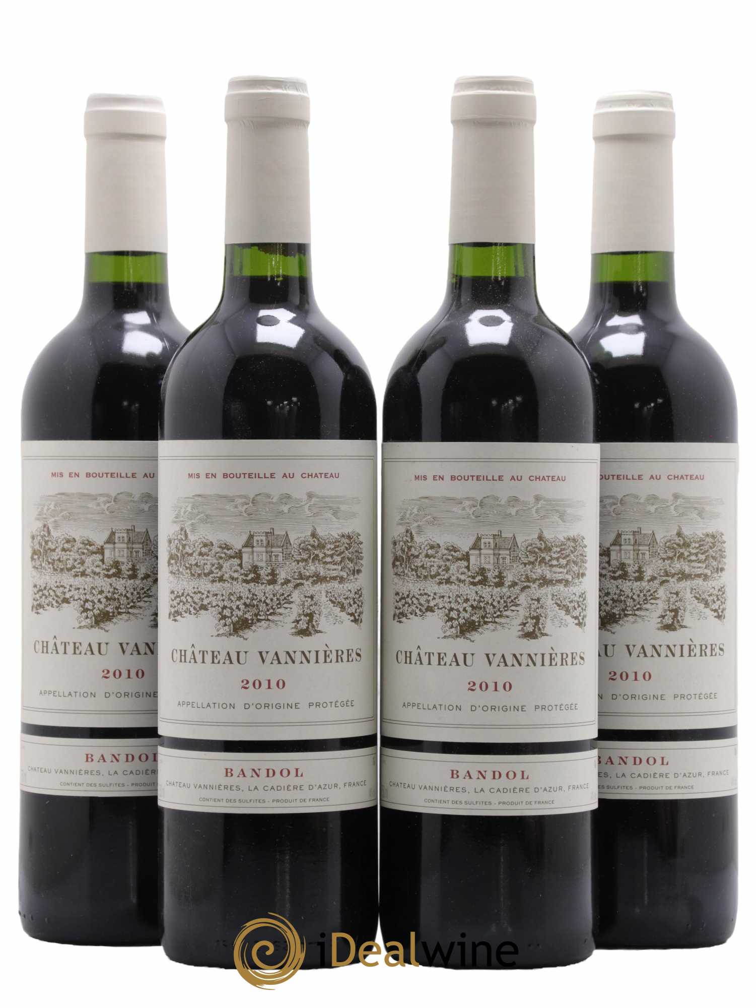 Bandol Château Vannières Éric et Charles-Éric Boisseaux 2010 - Lot de 4 bouteilles - 0
