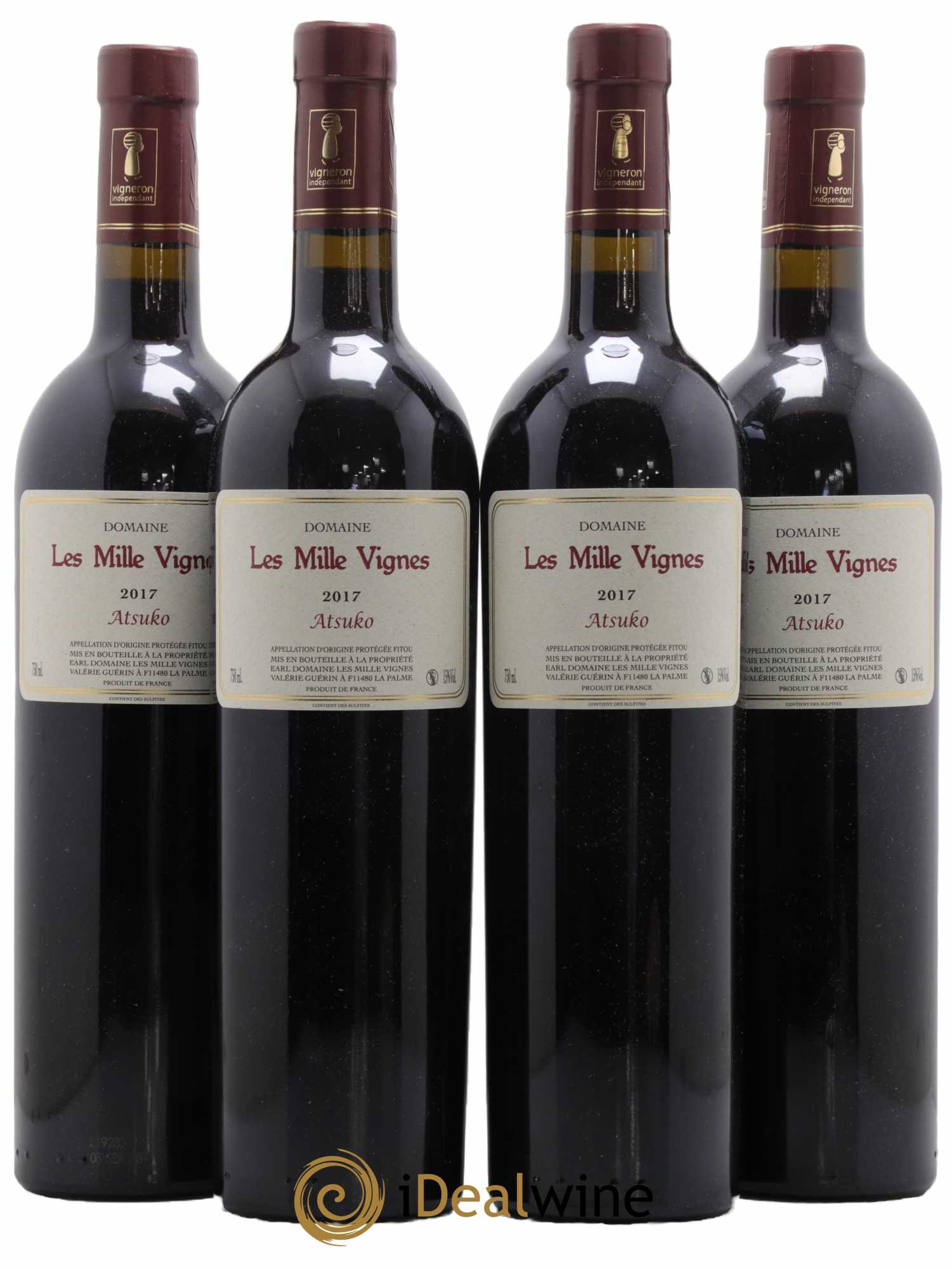Fitou Atsuko Les Mille Vignes 2017 - Lot de 4 bouteilles - 0