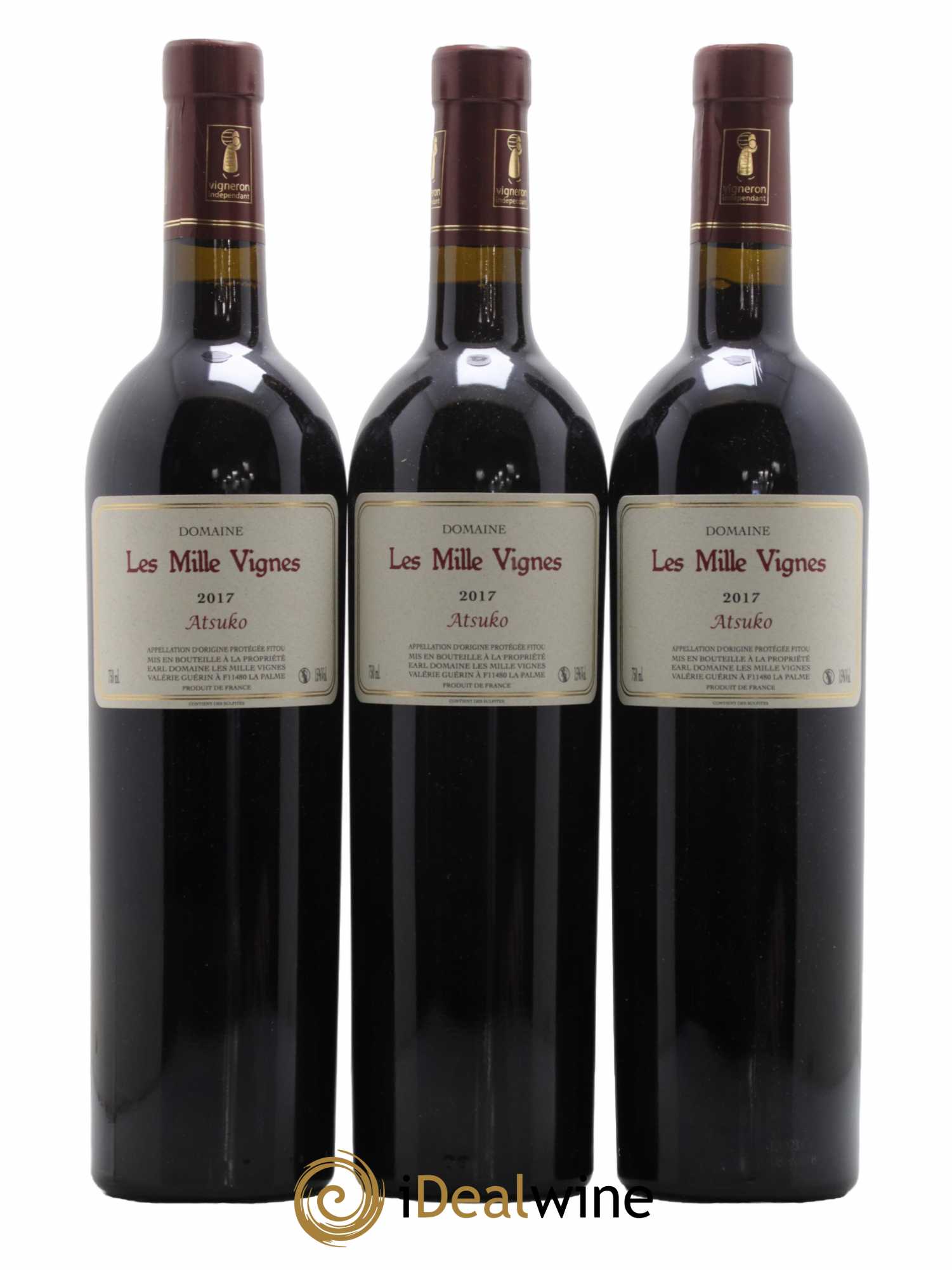 Fitou Atsuko Les Mille Vignes 2017 - Lot de 3 bouteilles - 0