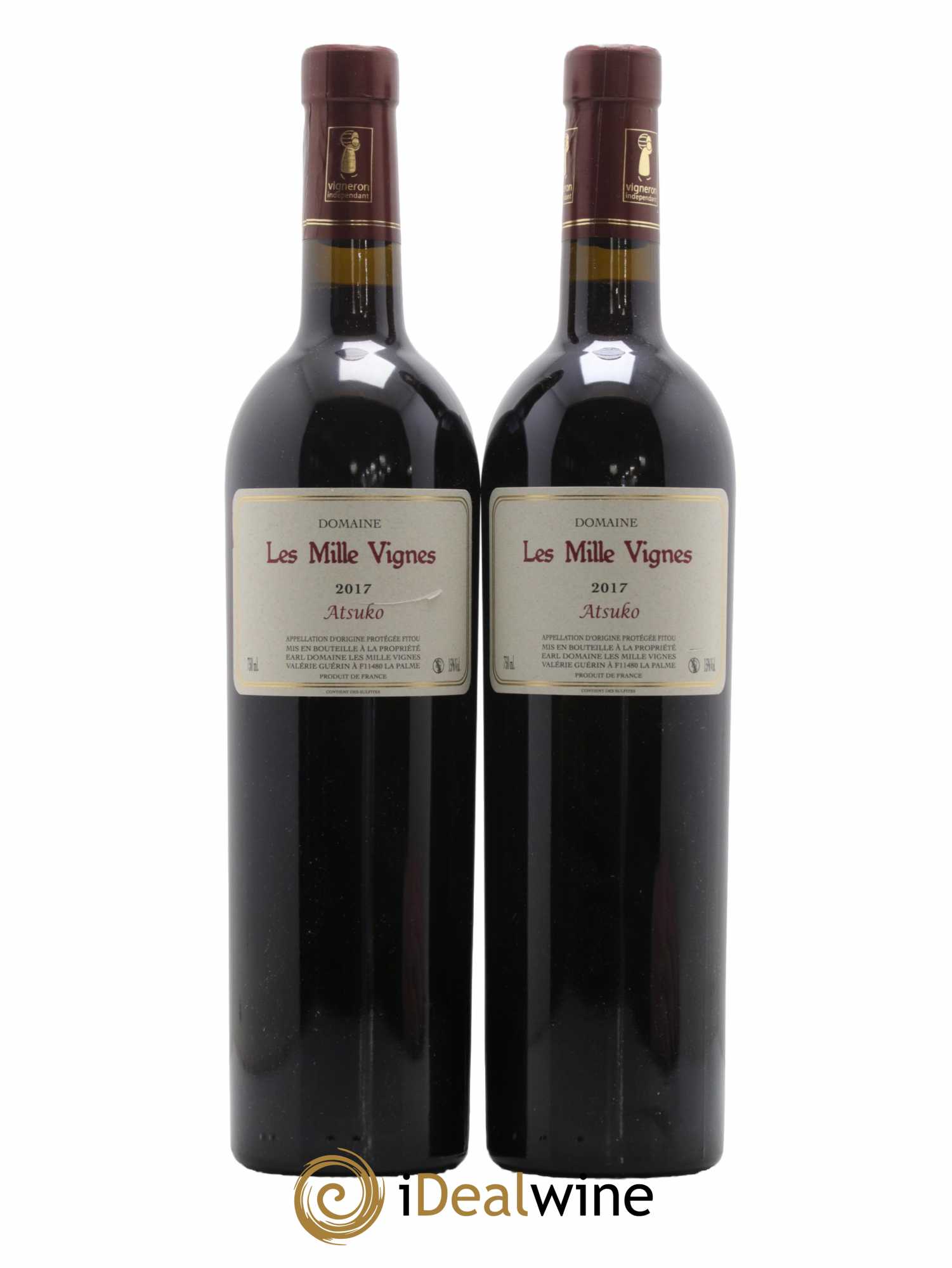 Fitou Atsuko Les Mille Vignes 2017 - Lot de 2 bouteilles - 0