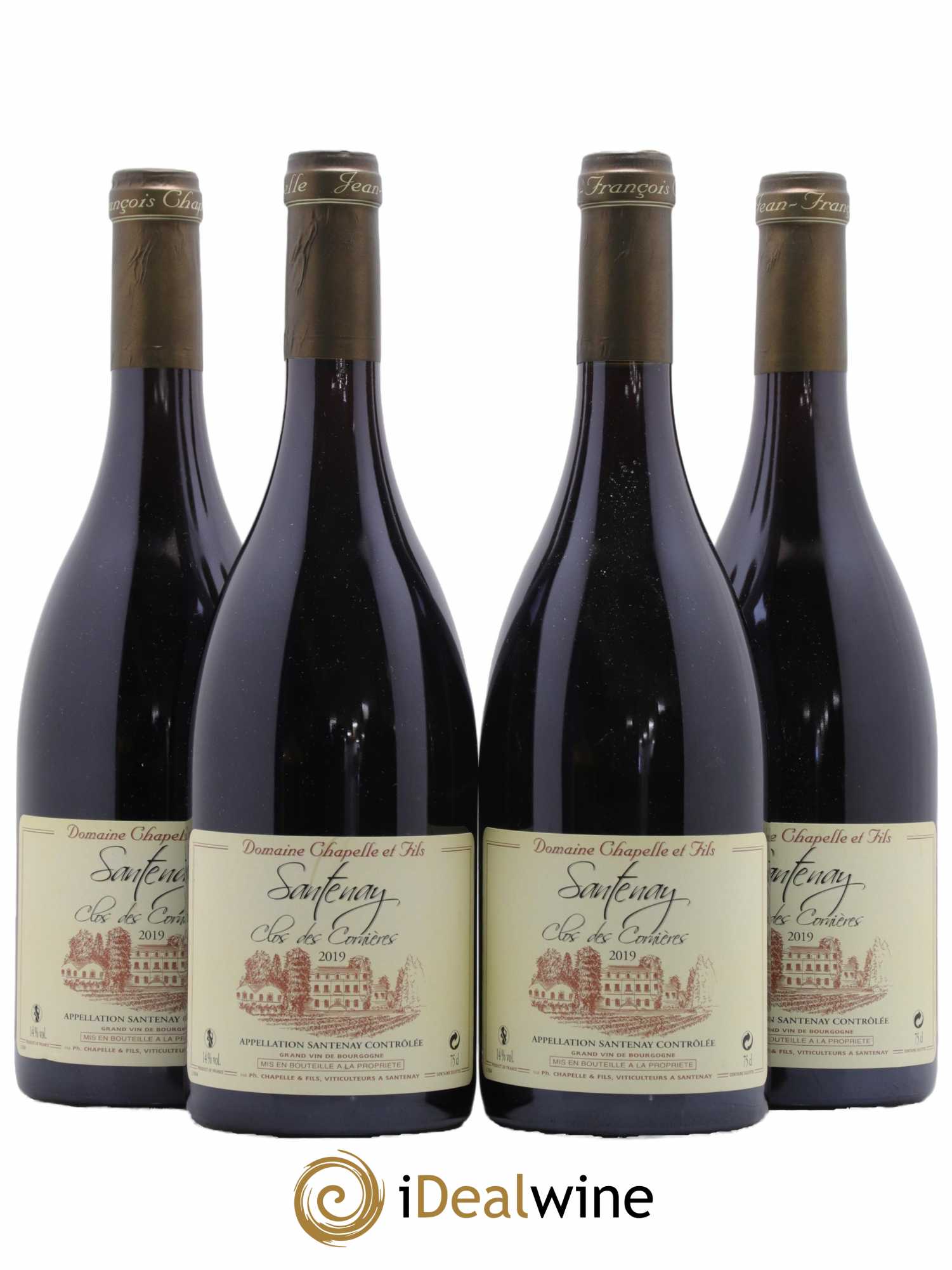Santenay Clos des Cornières Domaine Chapelle et Fils 2019 - Lot de 4 bouteilles - 0