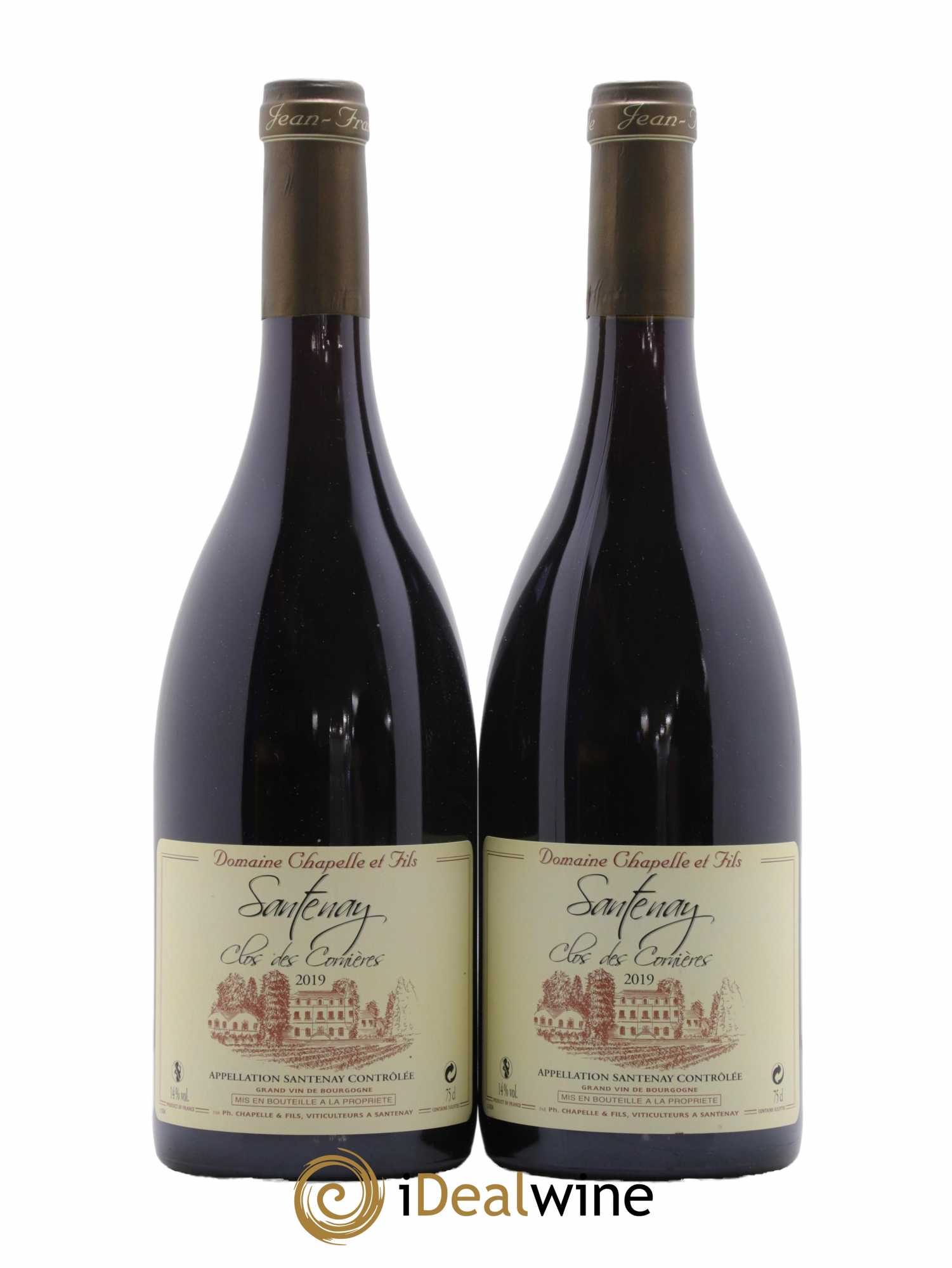 Santenay Clos des Cornières Domaine Chapelle et Fils 2019 - Lot de 2 bouteilles - 0
